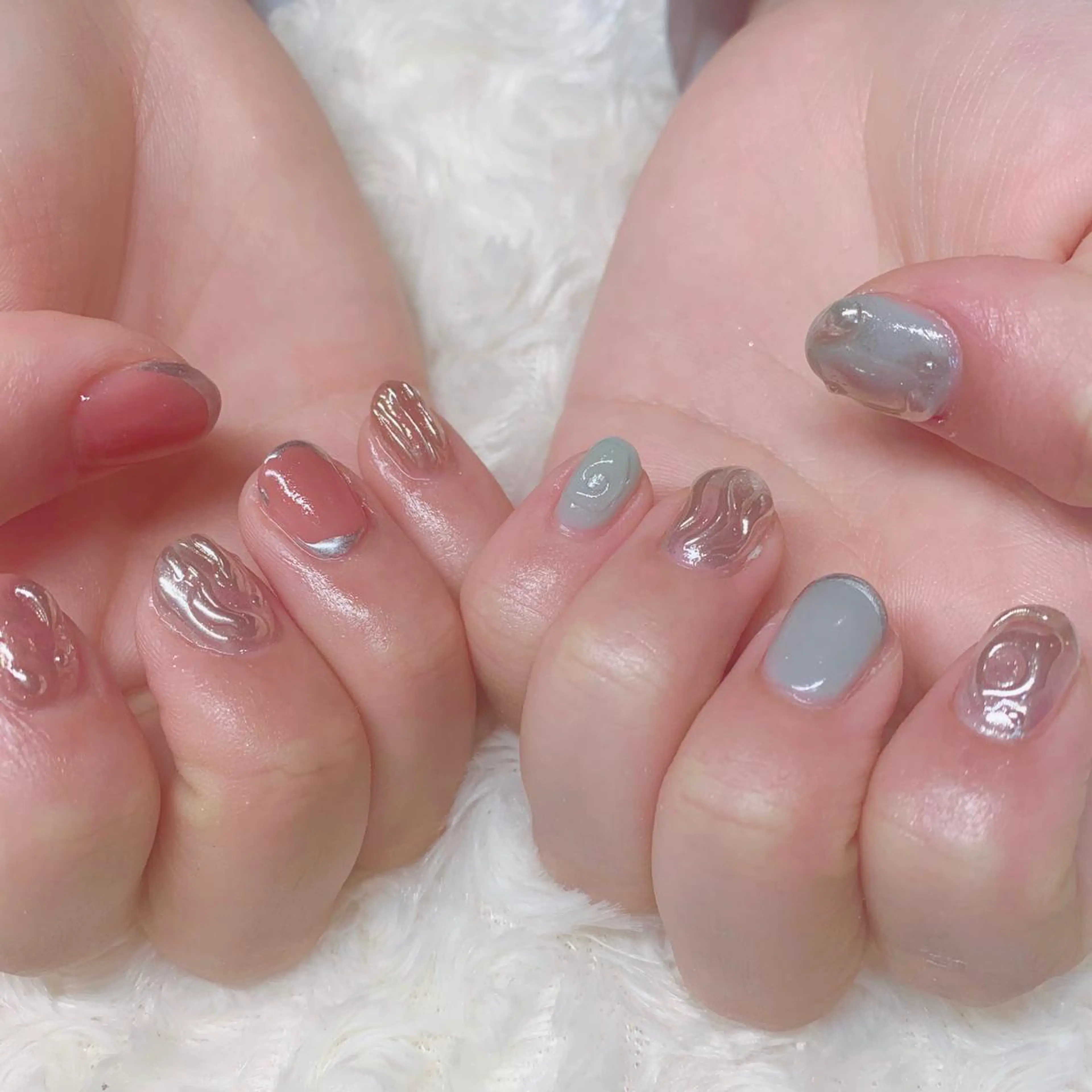 カラー ネイル ハンドネイル Cozy_ ilumのネイルデザイン