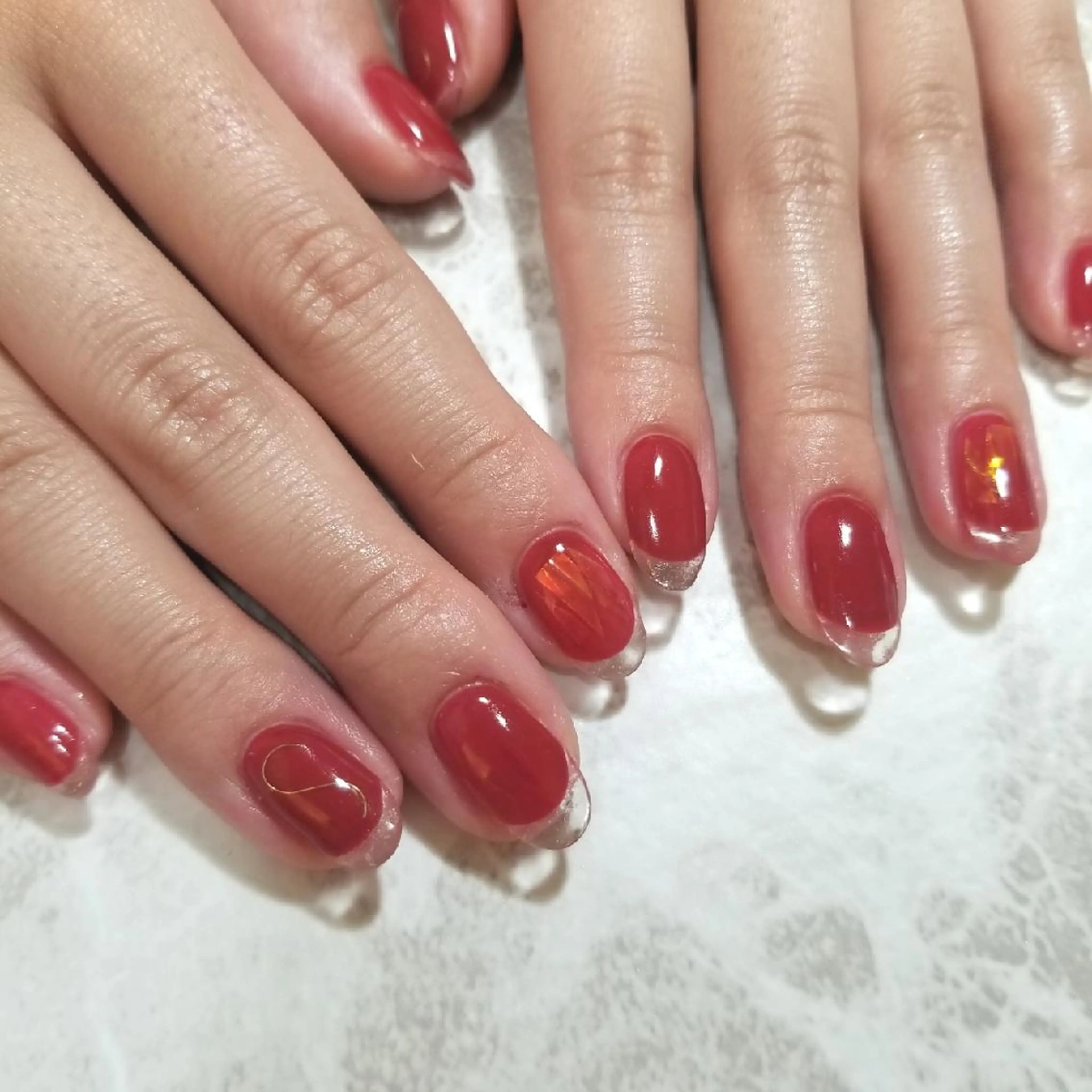 ネイル アートネイル クリアネイル フレンチネイル nailatelier nijiiro.所属・nijiiro🌈 サトウのネイルデザイン