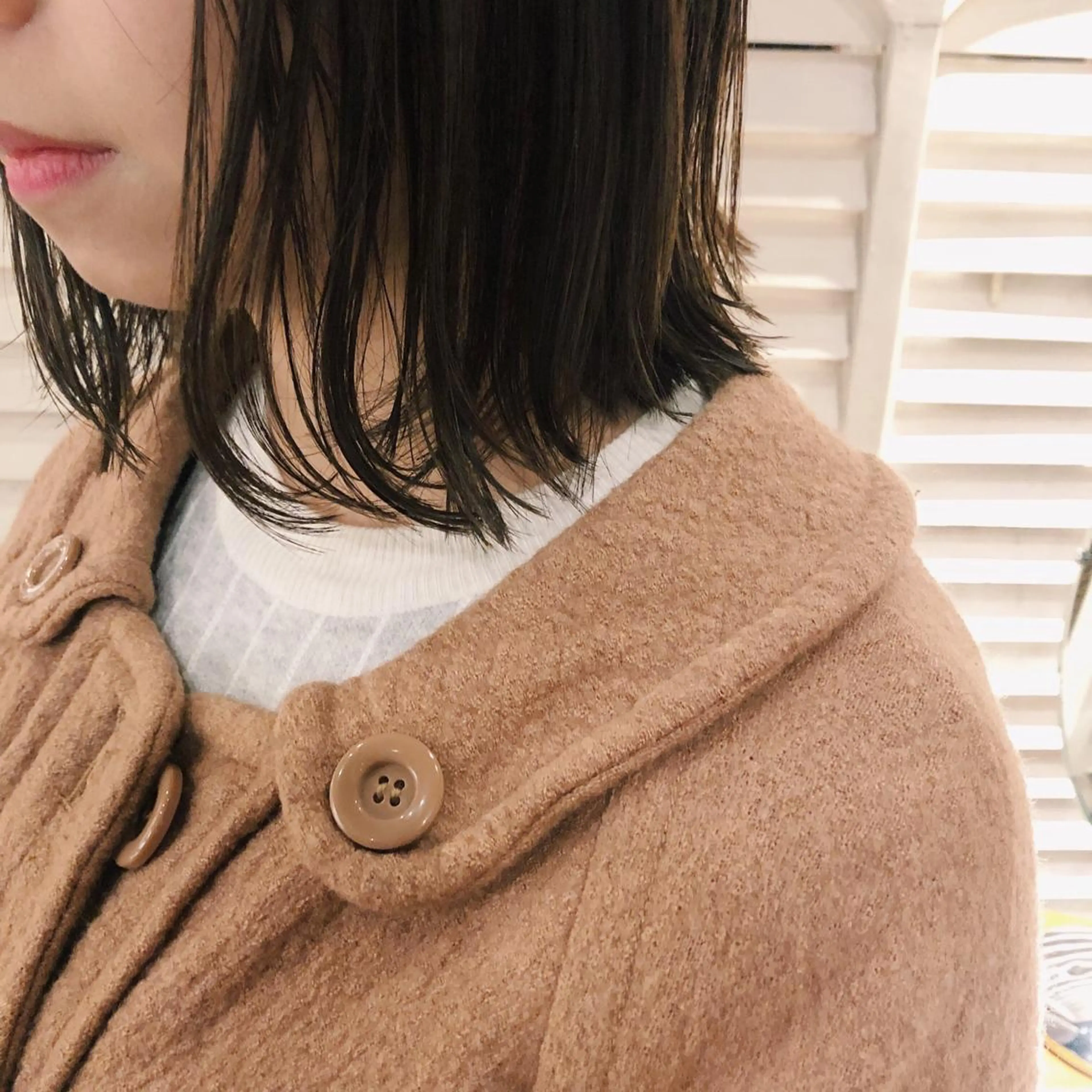 ミディアム カット ヘアカラー 吉川 愛美李のヘアスタイル