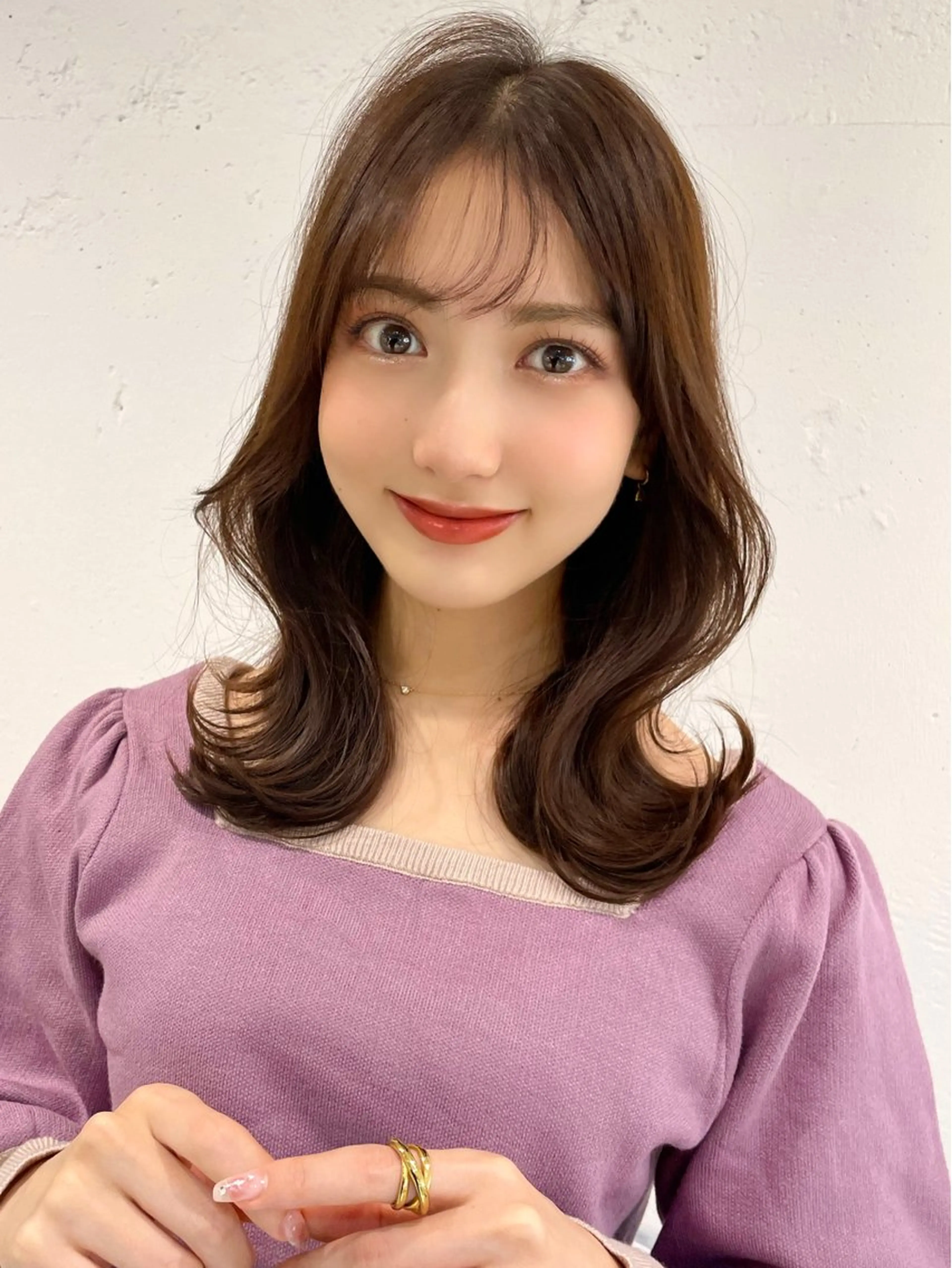 ミディアム カラー ベージュカラー ブリーチ ケアブリーチ 透明感カラー グレージュ 韓国ヘア🤍顔周り/ 髪質改善✨/林遼一郎のヘアスタイル