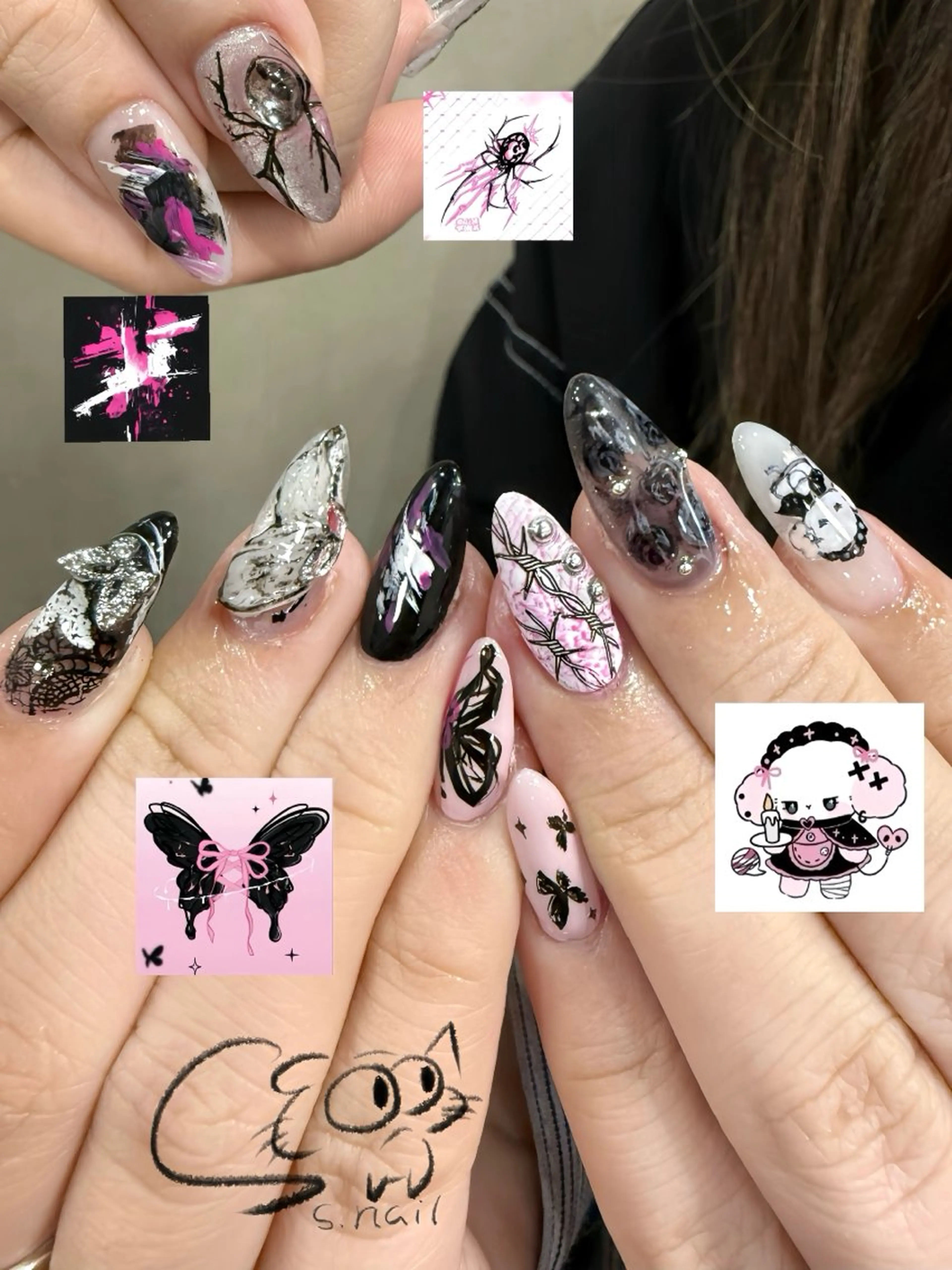 ネイル チークネイル フレンチネイル グラデーション マグネットネイル ワンカラーネイル ハンドネイル S.nail所属・S.nail _のネイルデザイン