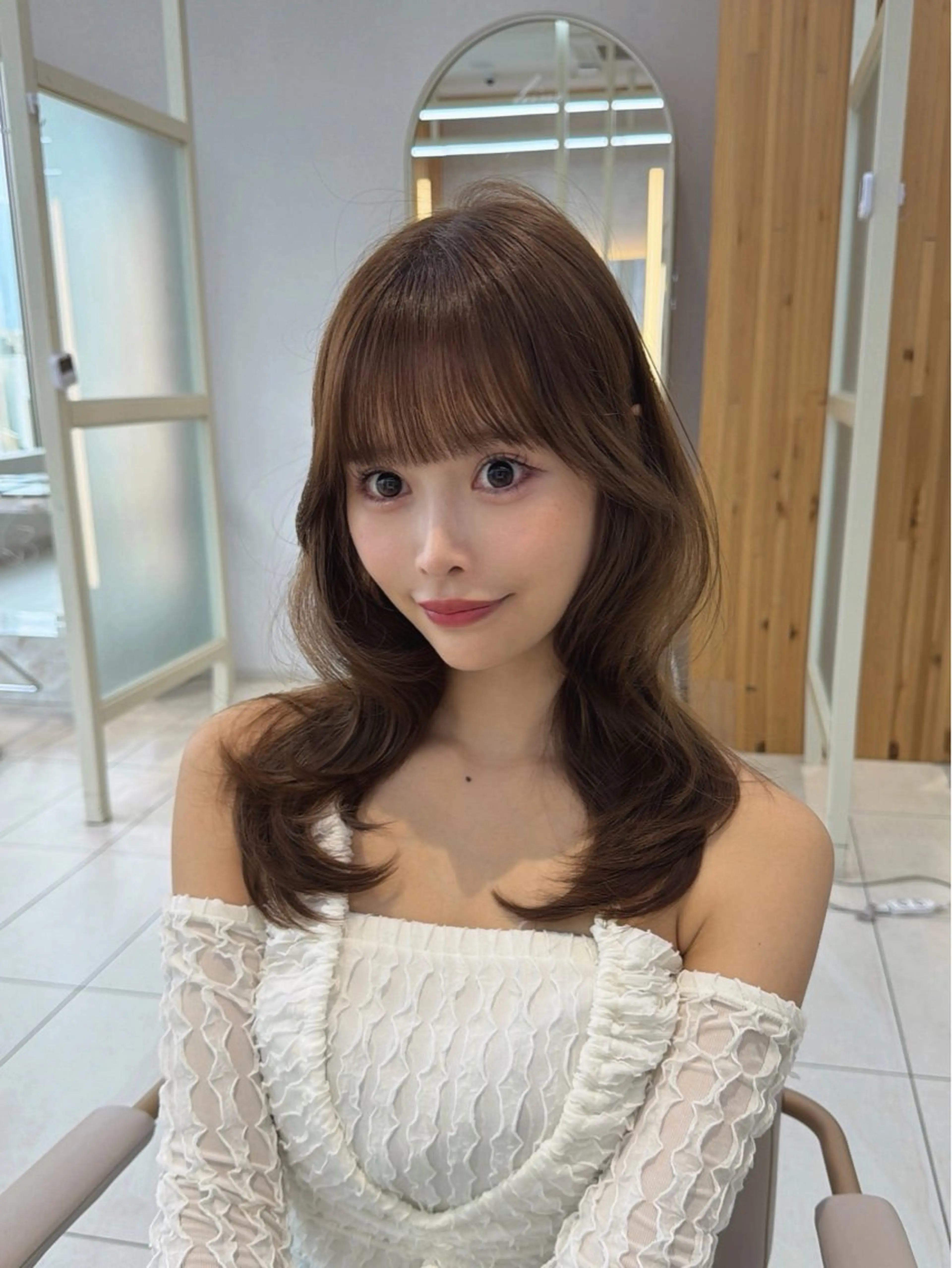 セミロング カット ヘアカラー トリートメント 顔周り/透明感カラー /韓国ヘア/TAKUのヘアスタイル