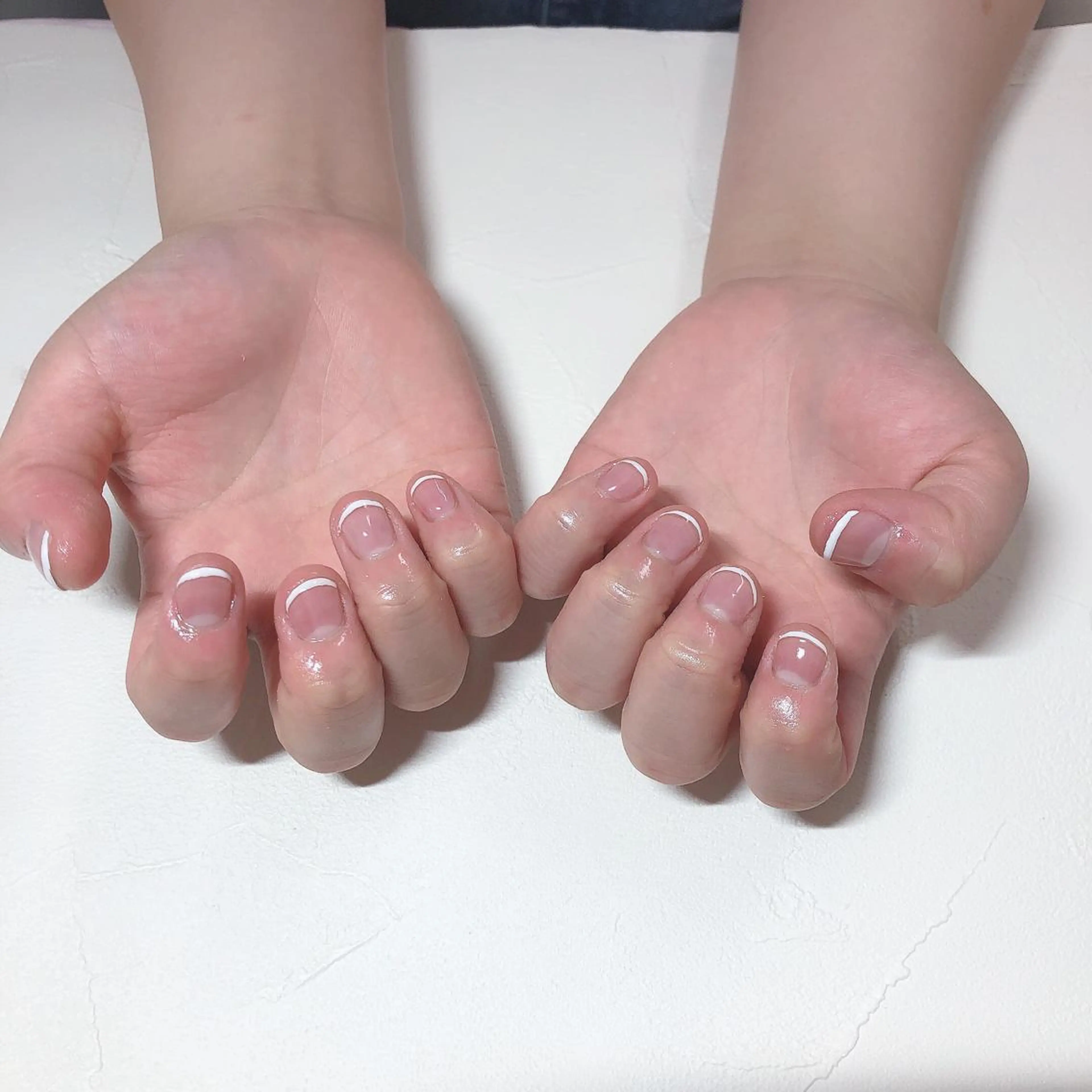 ネイル クリアネイル フレンチネイル ハンドネイル nails 🎀meのネイルデザイン