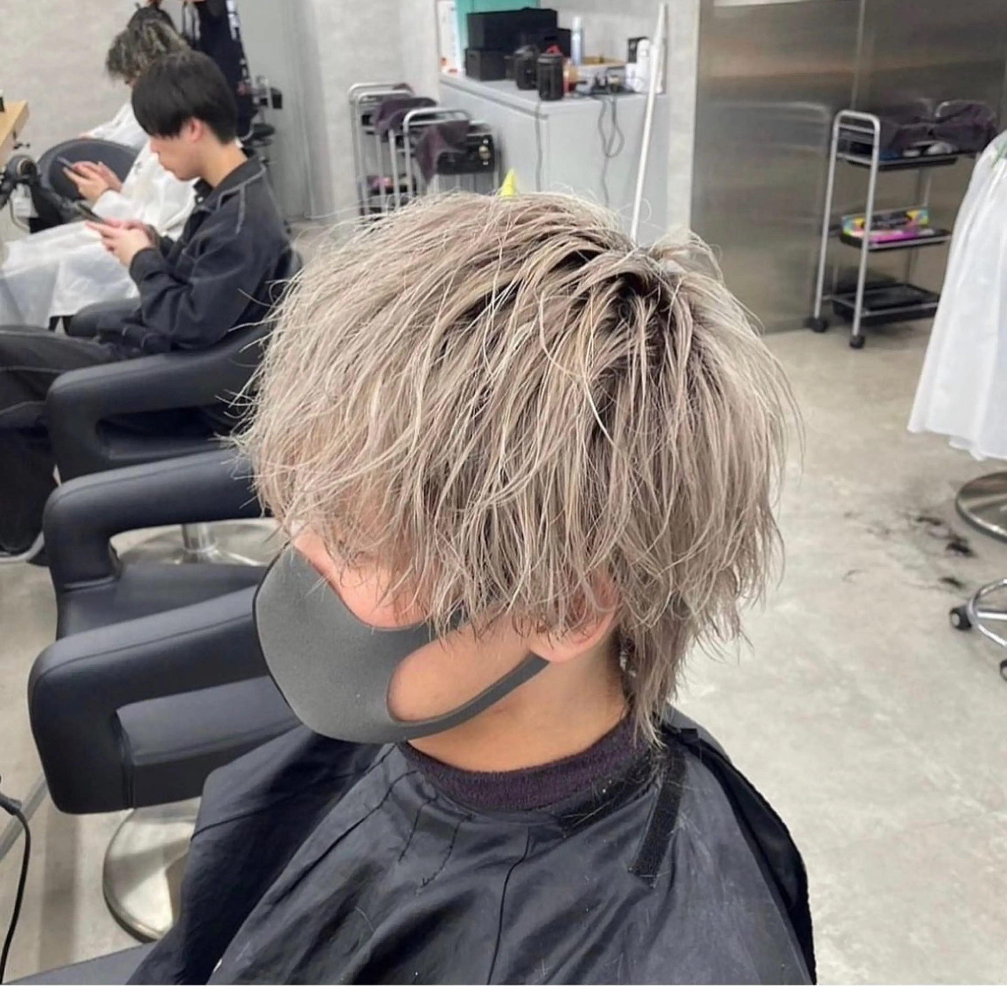 ショート カラー パーマ メンズ カット パーマ 🔥メンズ 特化🔥菊水皐暉🔥のヘアスタイル
