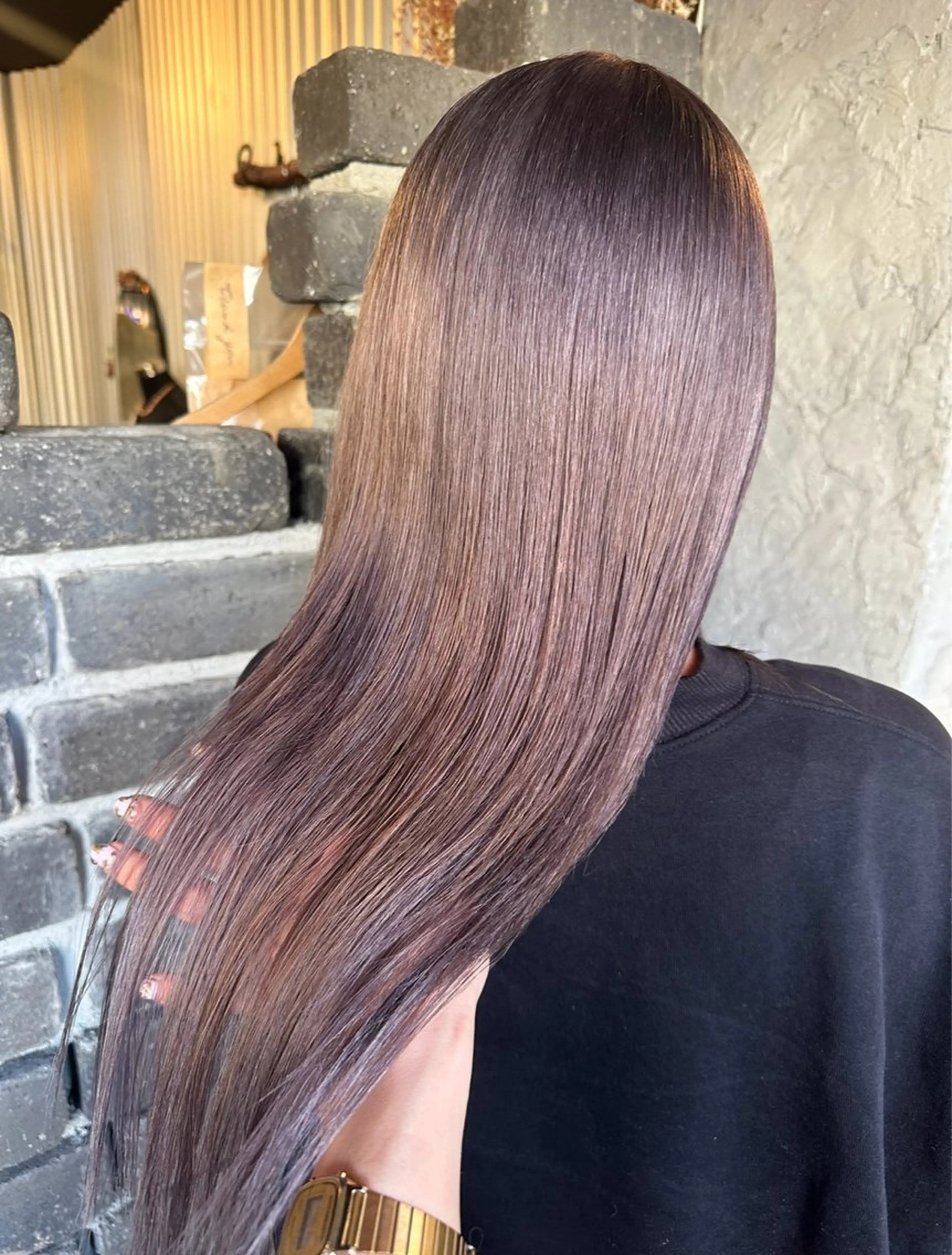 ロング ヘアカラー トリートメント 玉木 育実のヘアスタイル