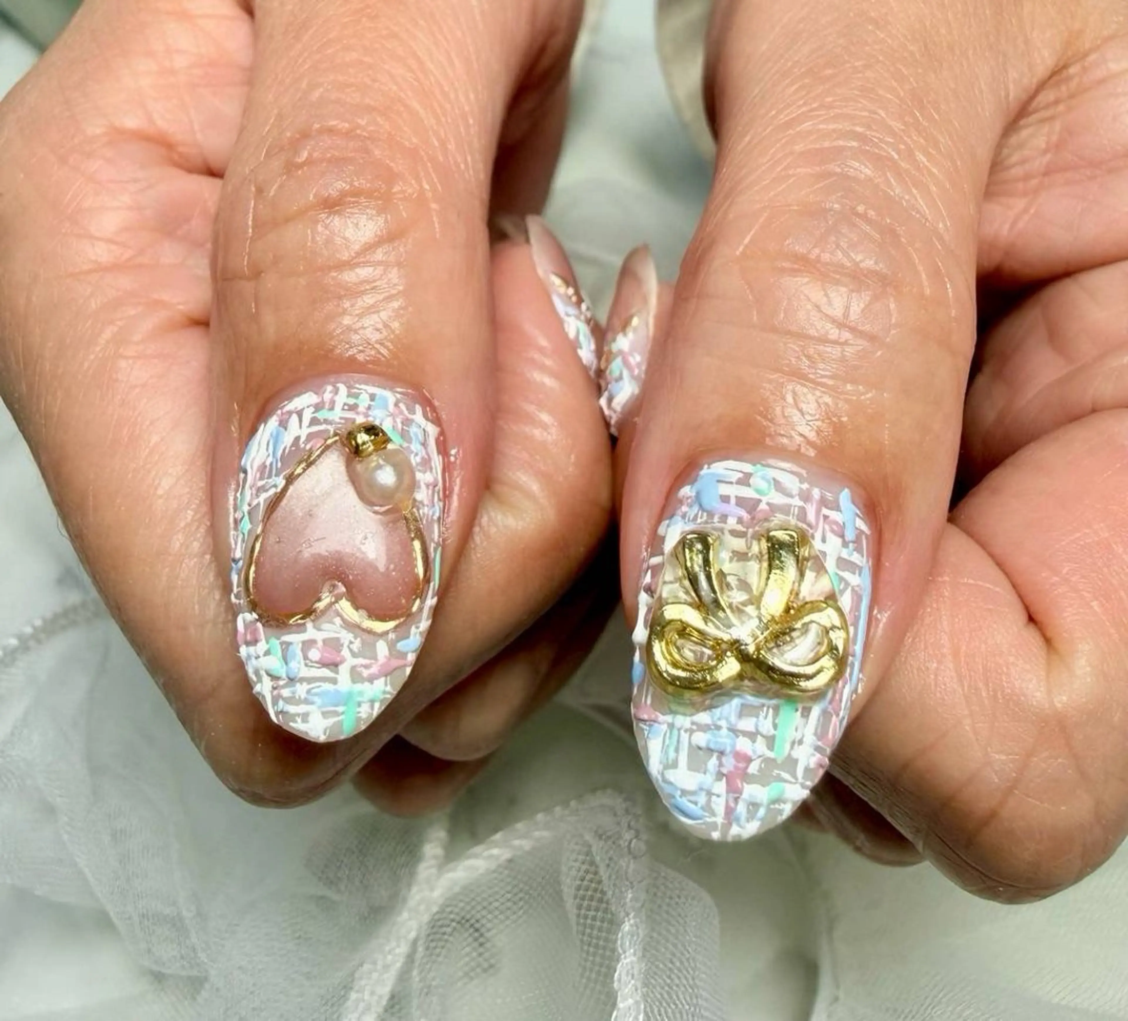 ネイル アートネイル チークネイル フラッシュネイル フラッシュマグ フレンチネイル M.N_ nailのネイルデザイン