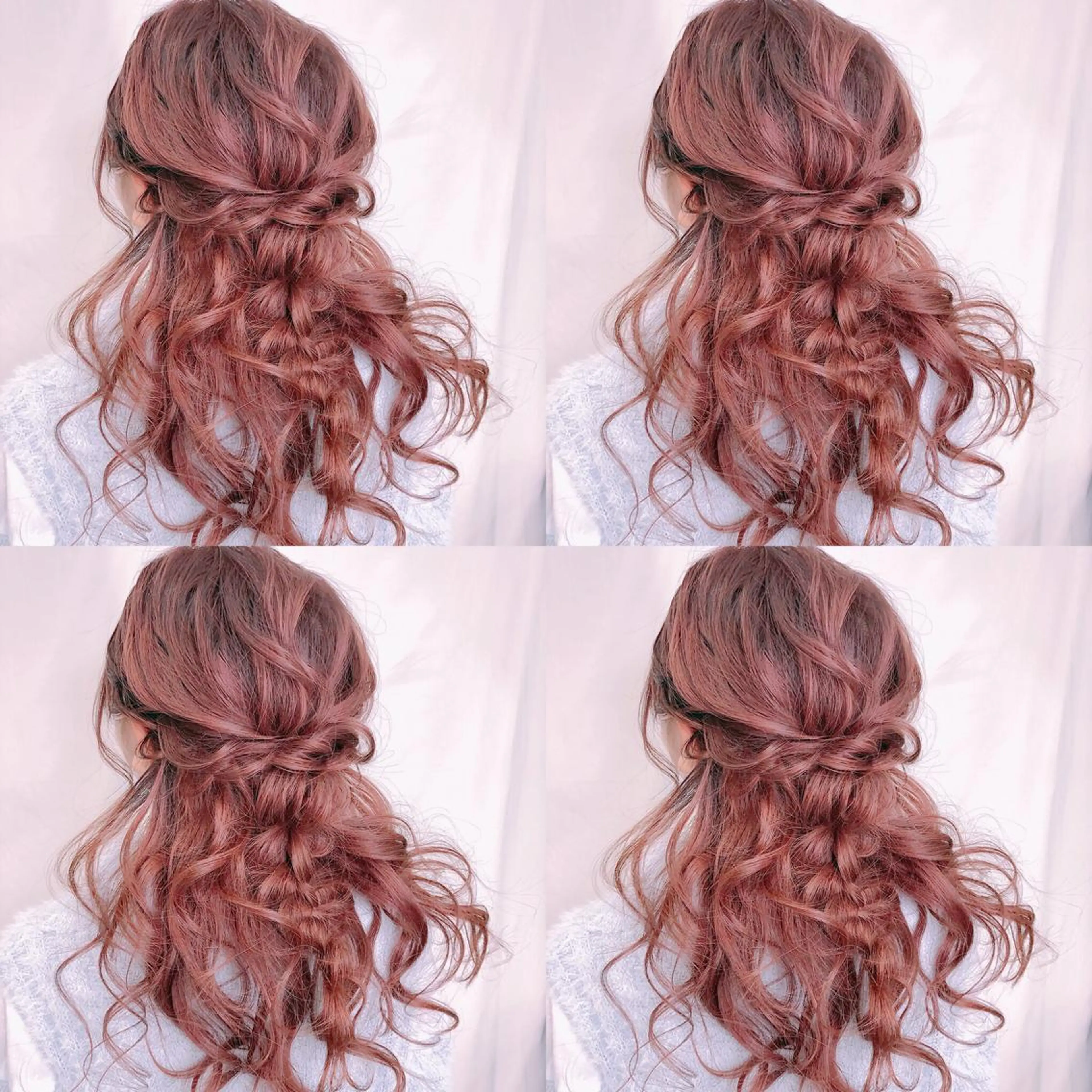 セミロング ヘアアレンジ ハーフアップ ヘアセット 🌷MAYU 🌷のヘアスタイル