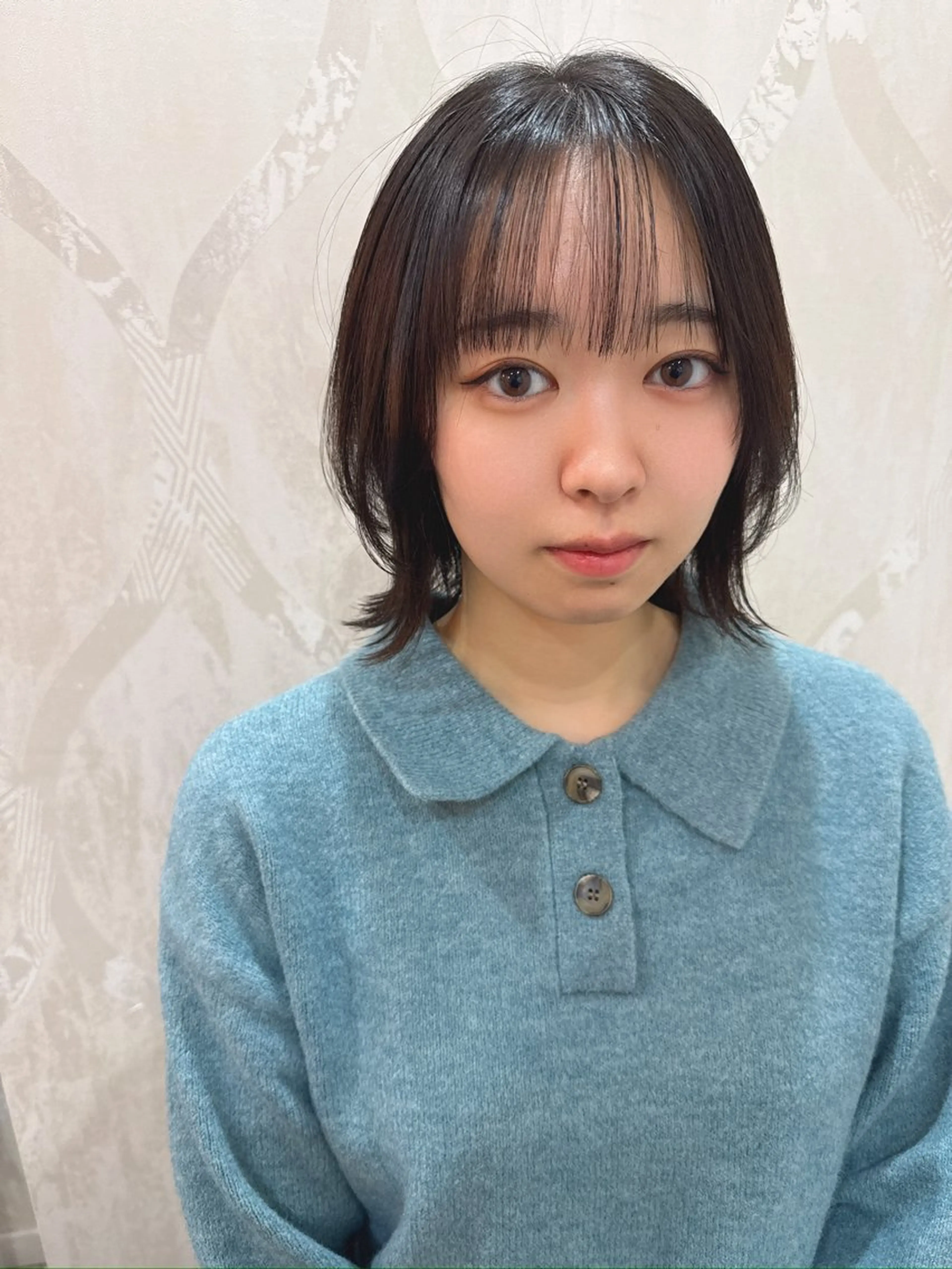 ミディアム ボブレイヤー ボブ レイヤーカット カット 原田 健斗のヘアスタイル