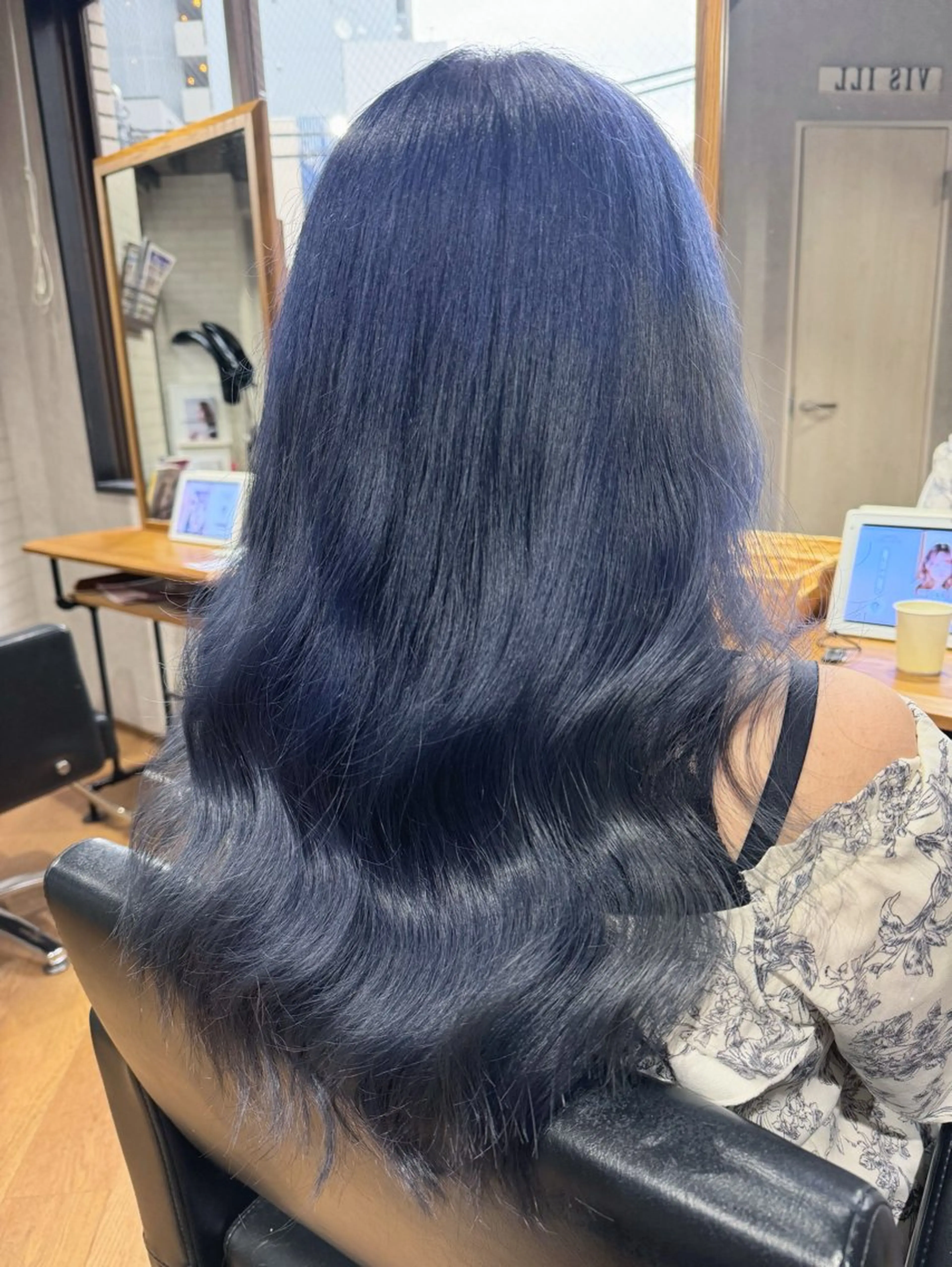 ロング カラー ブルーカラー カット ヘアカラー ✨ハイトーン カラー福岡拓也✨のヘアスタイル