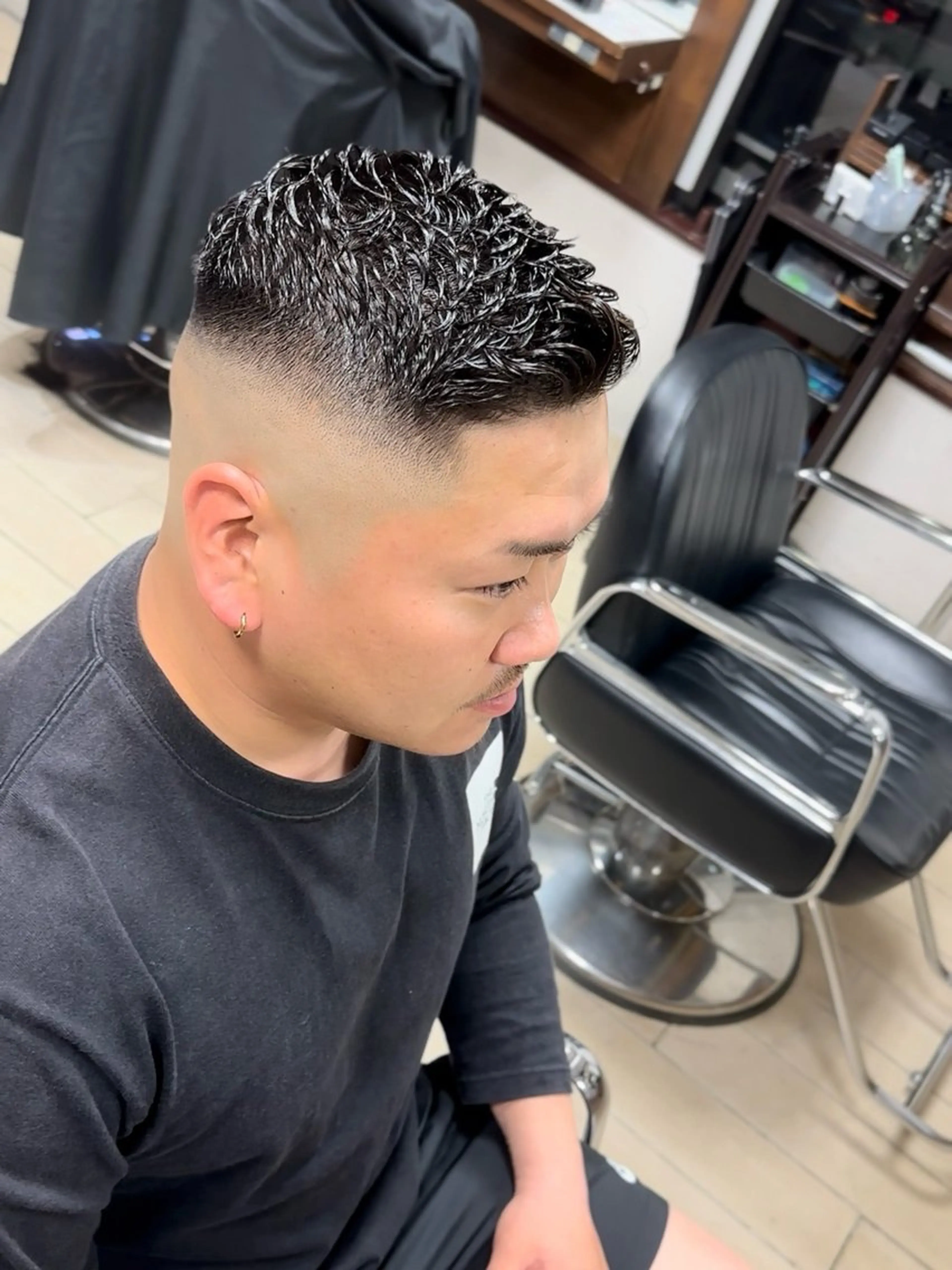 メンズ限定コテパーマ (濡れパン) カットなしの写真