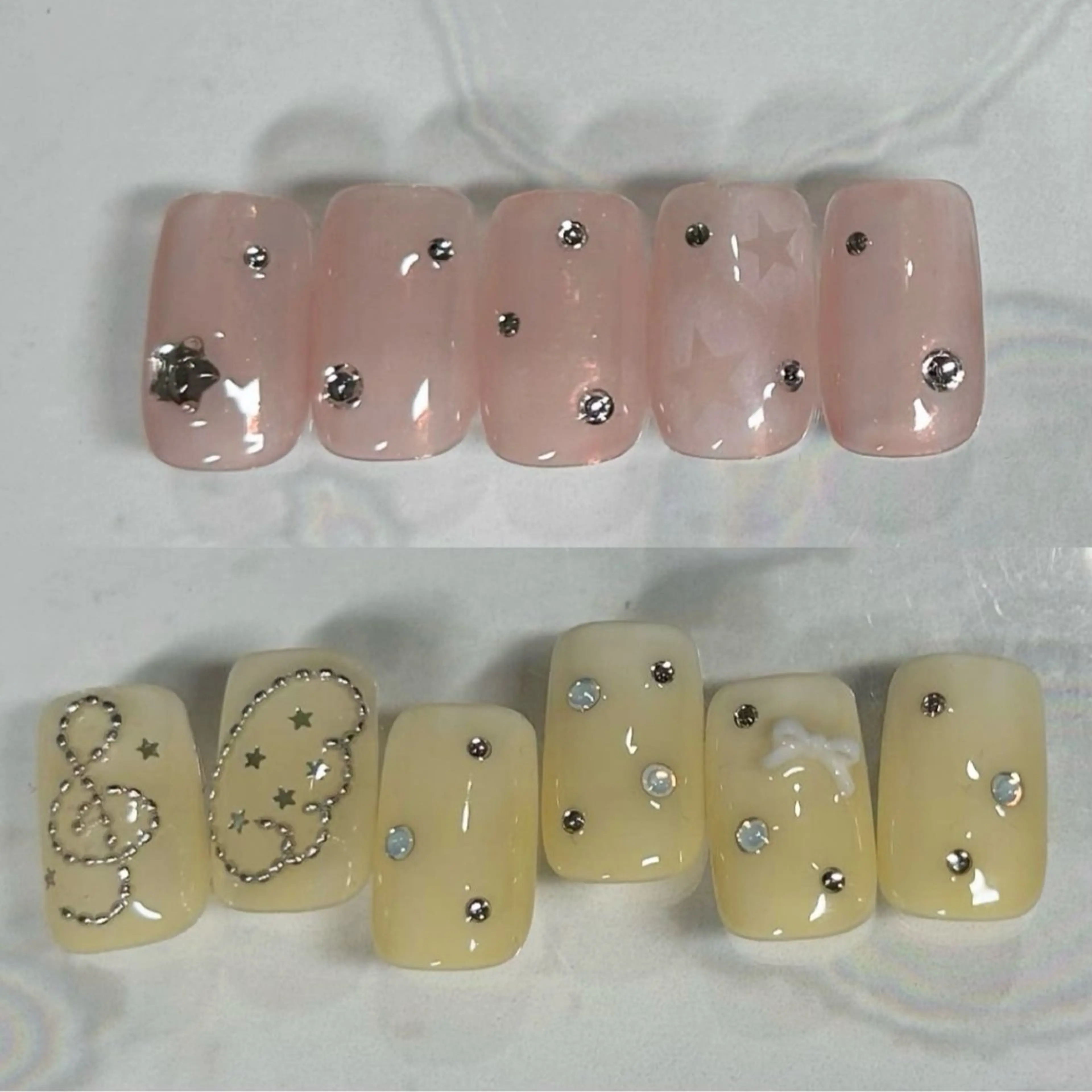 ネイル オーロラネイル カジュアル フレンチネイル ガーリー グラデーション ハンドネイル ハンドケア lyly.nail所属・lylynail YUUKAのネイルデザイン