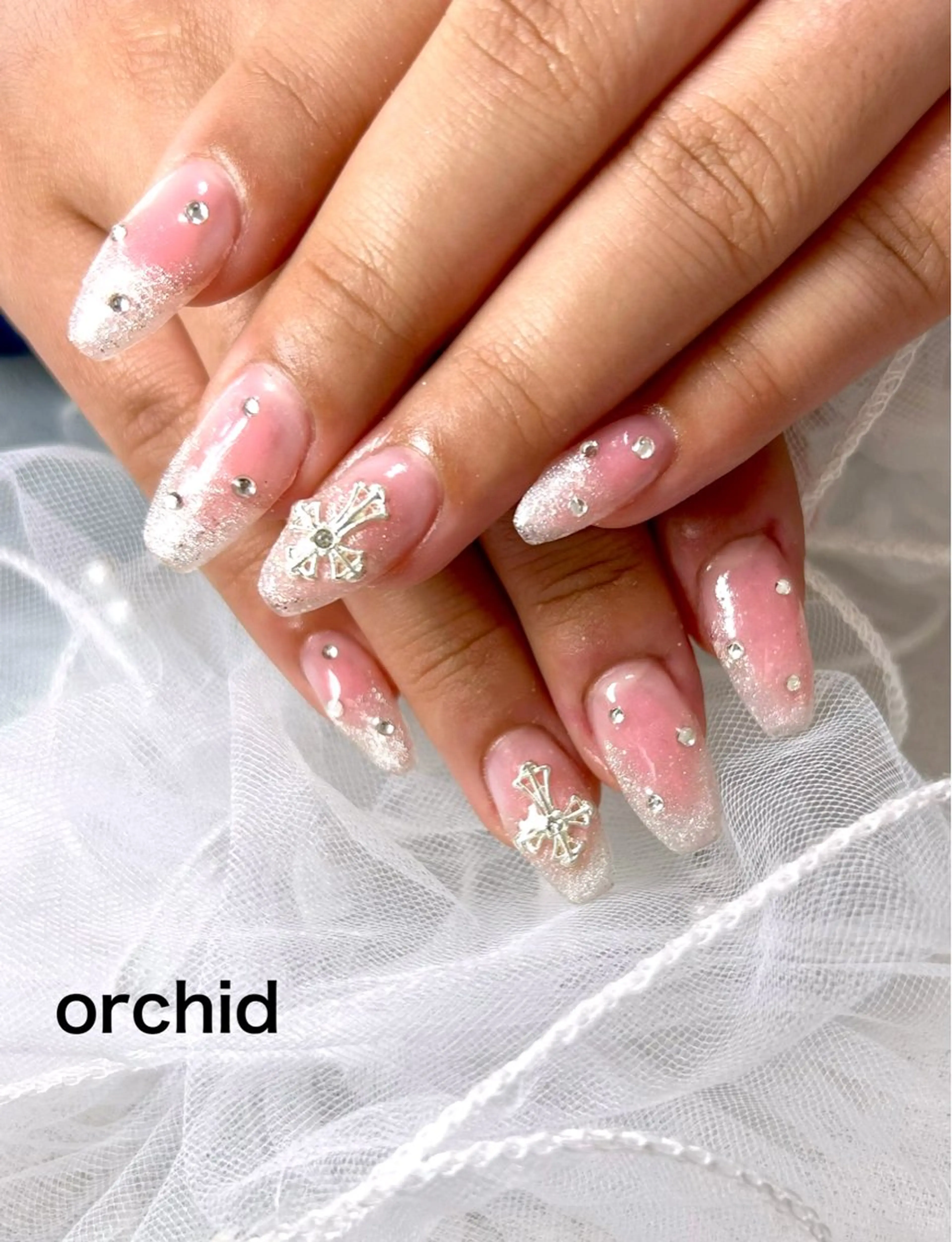 ネイル ハンドネイル orchid ♡オーキッドのネイルデザイン