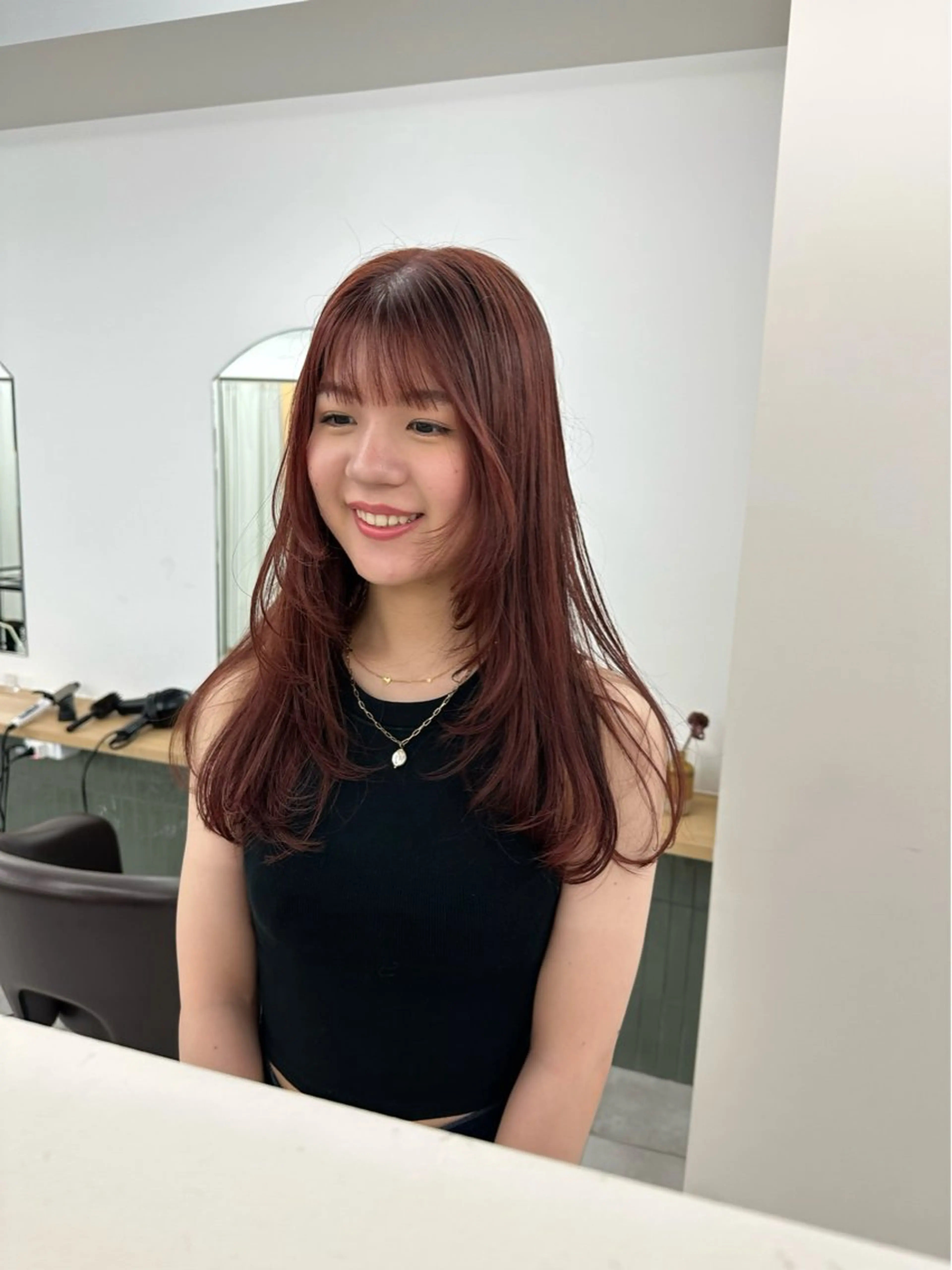 セミロング カラー キッズ カット ヘアカラー トリートメント オトナヘア🌸 harukaのヘアスタイル