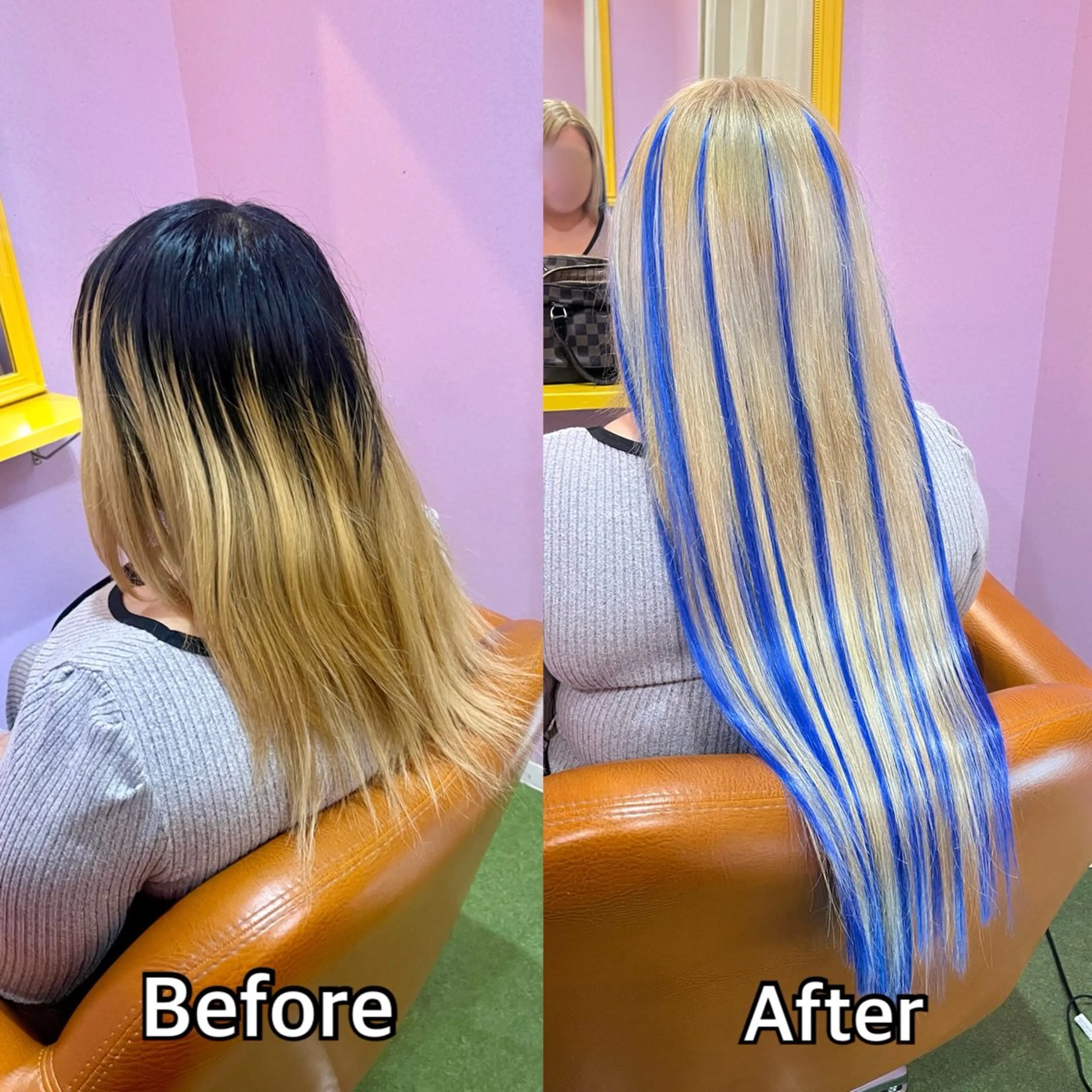 ロング エクステ シール＋ちび編み込み エクステ梅田🐨のヘアスタイル