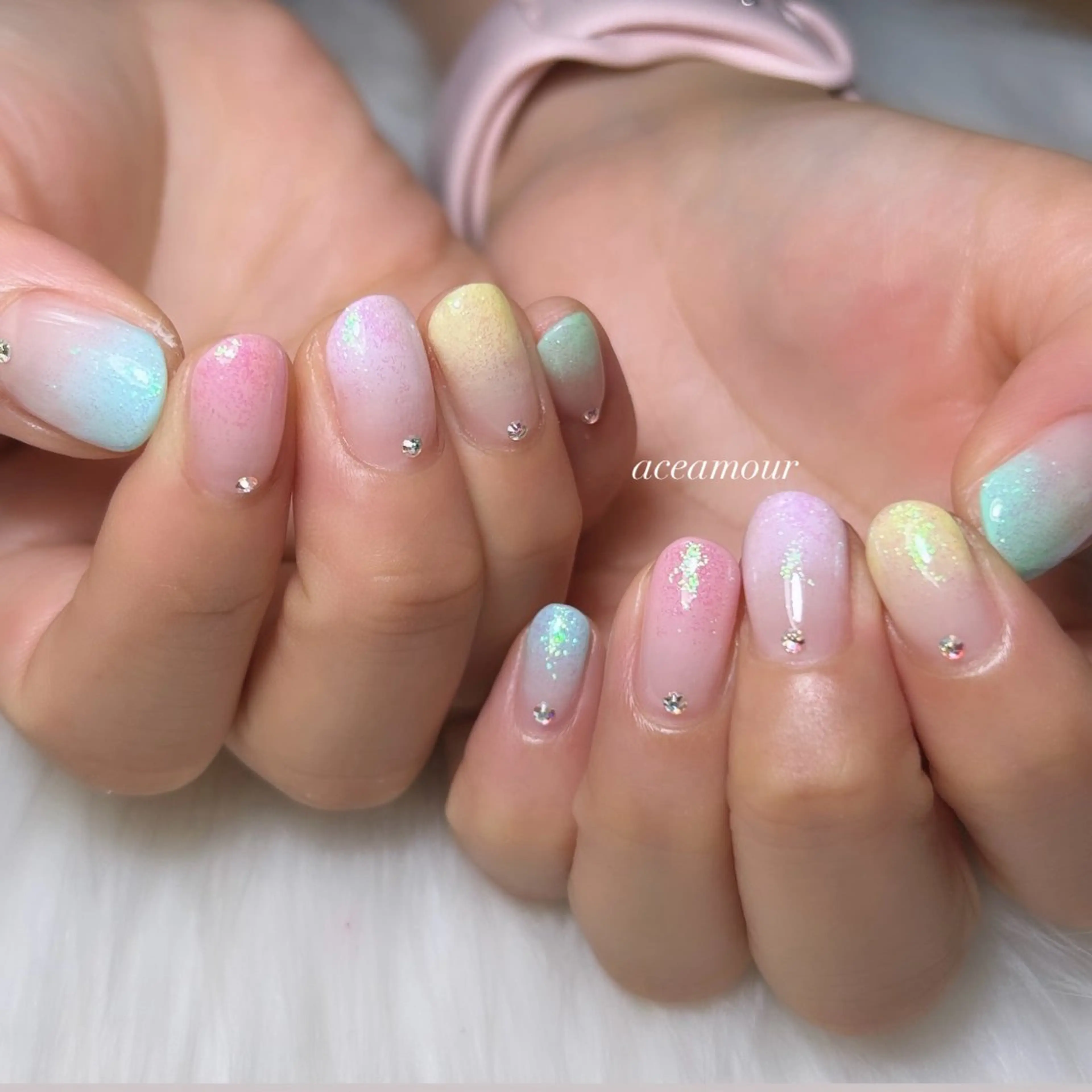 ネイル ラメ(グリッター) ネイル/耳つぼ /新ホワイトニングのネイルデザイン