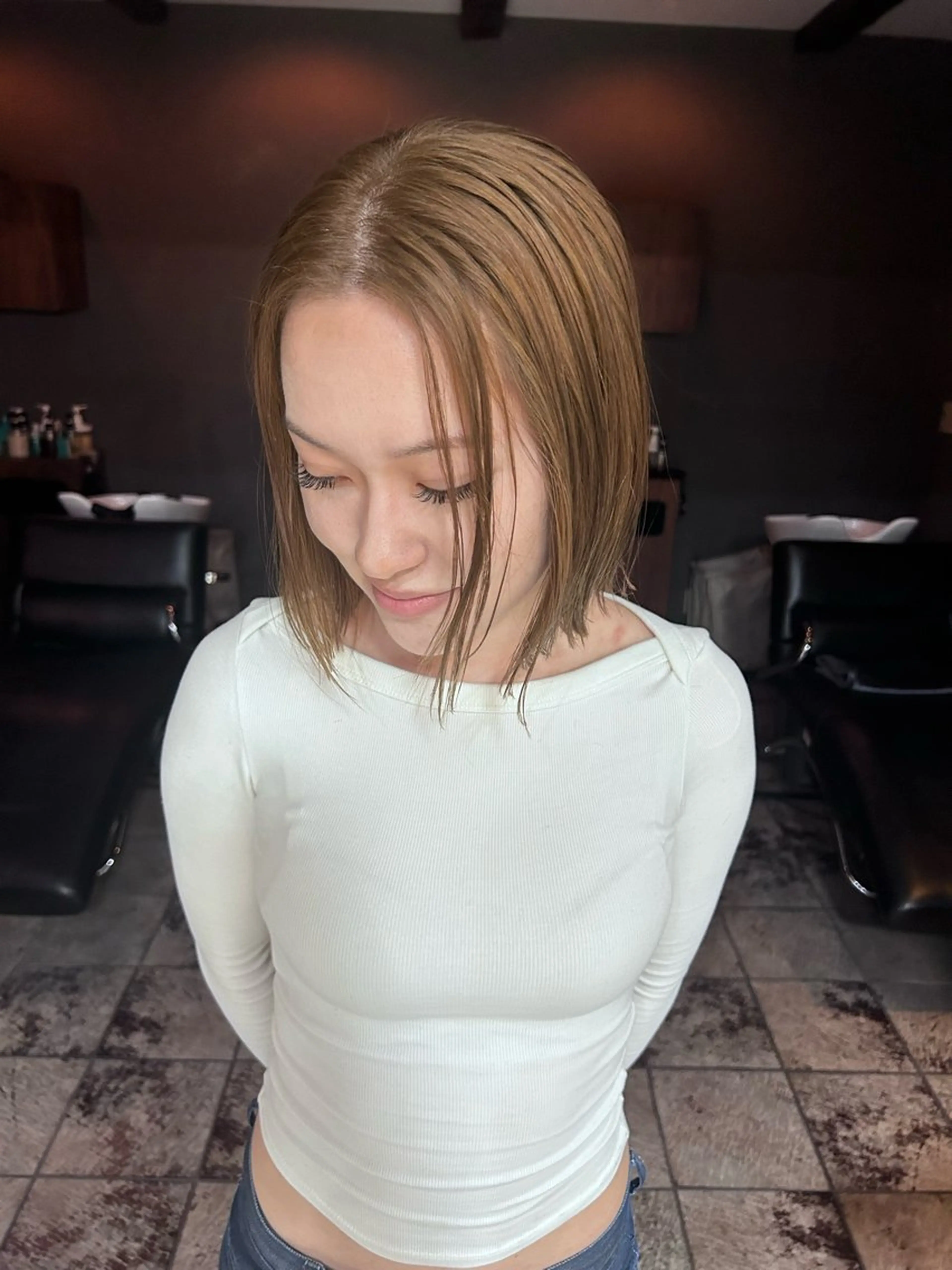 ミディアム kyoka/レイヤー /ハッシュカットのヘアスタイル