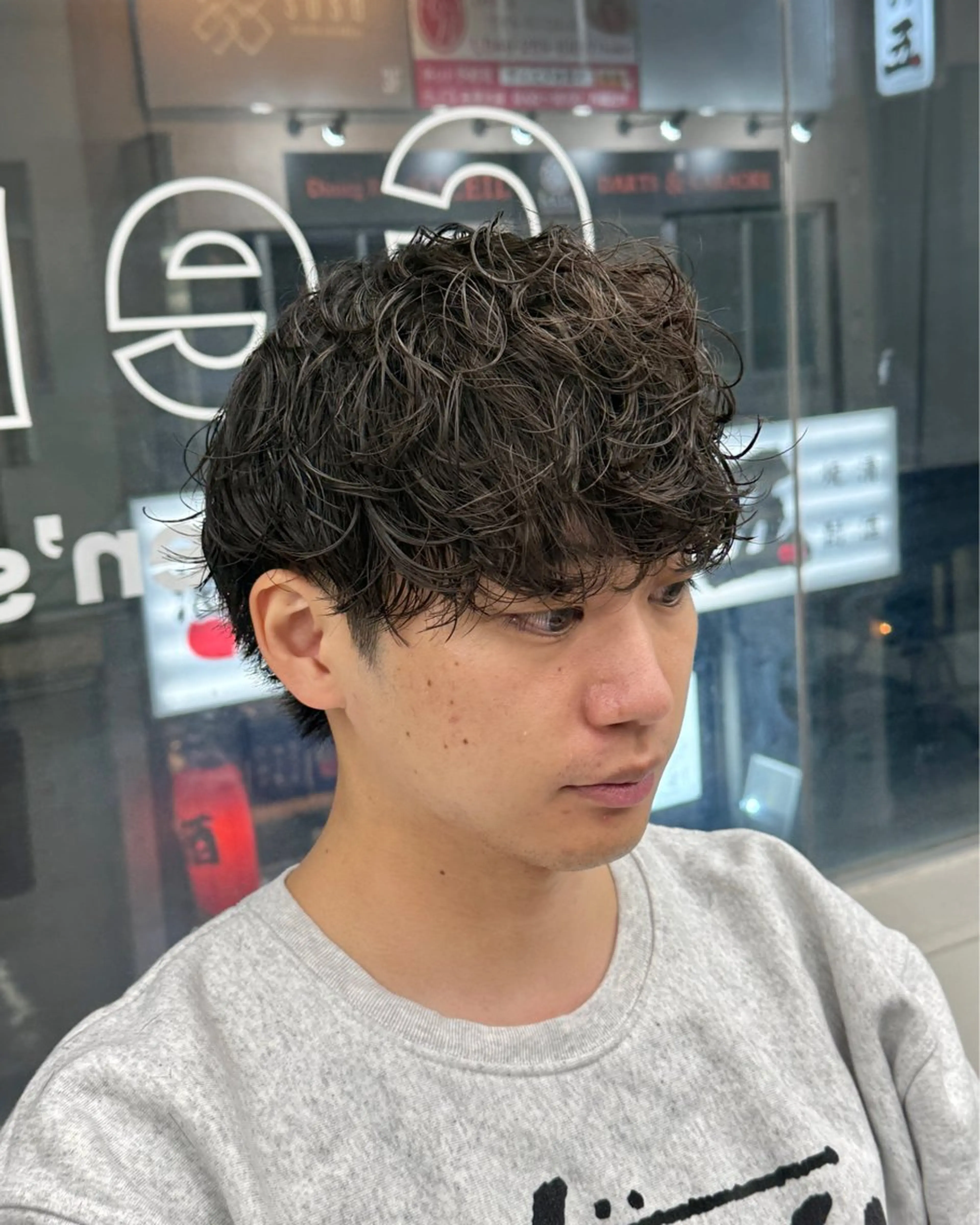 パーマ メンズ カット パーマ トリートメント ヘアセット シャドウパーマ/ メンズ/KENTAのヘアスタイル