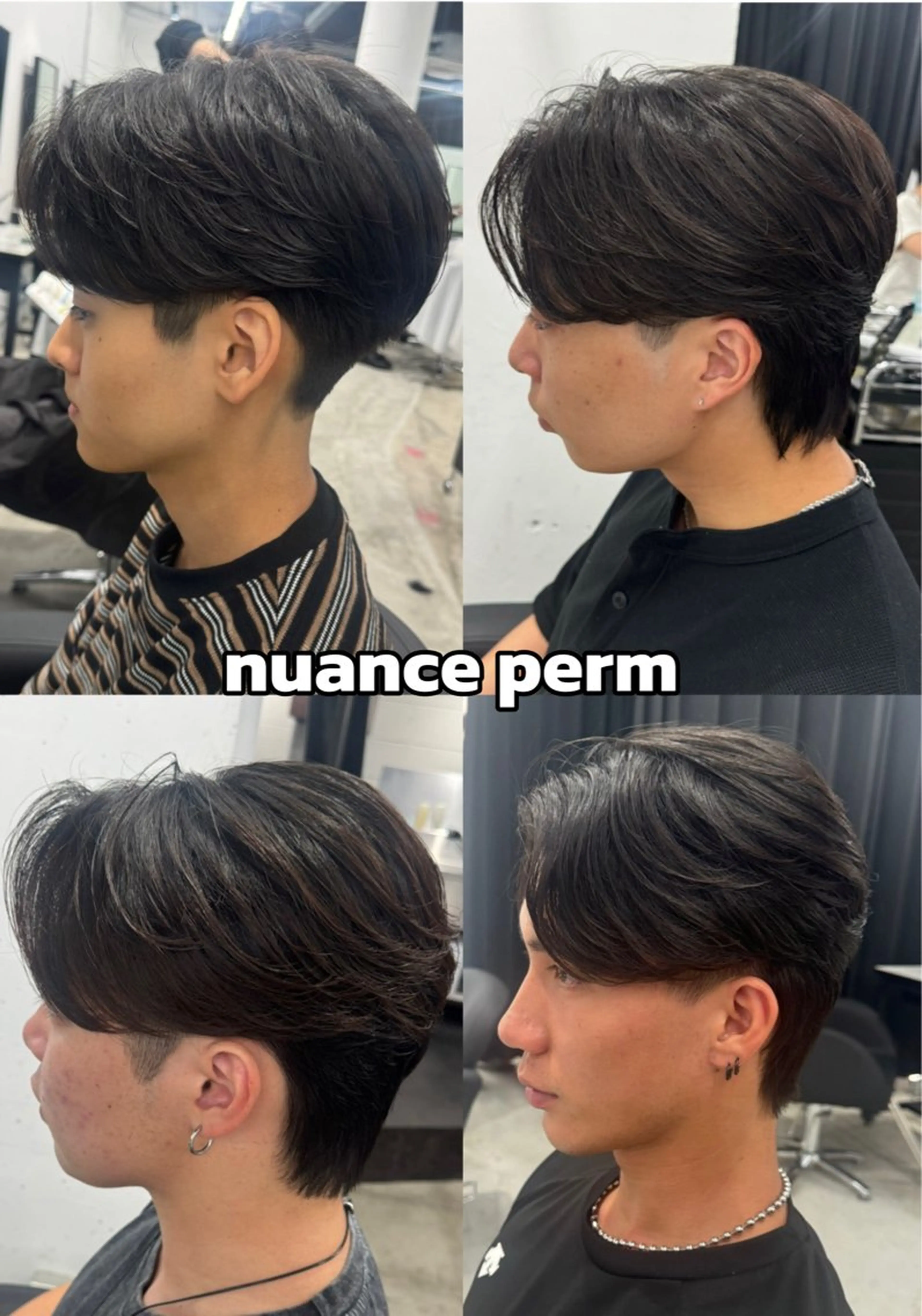 ショート パーマ メンズ カット パーマ トリートメント ヘアセット Pia/KIRIA /福岡美容室のヘアスタイル