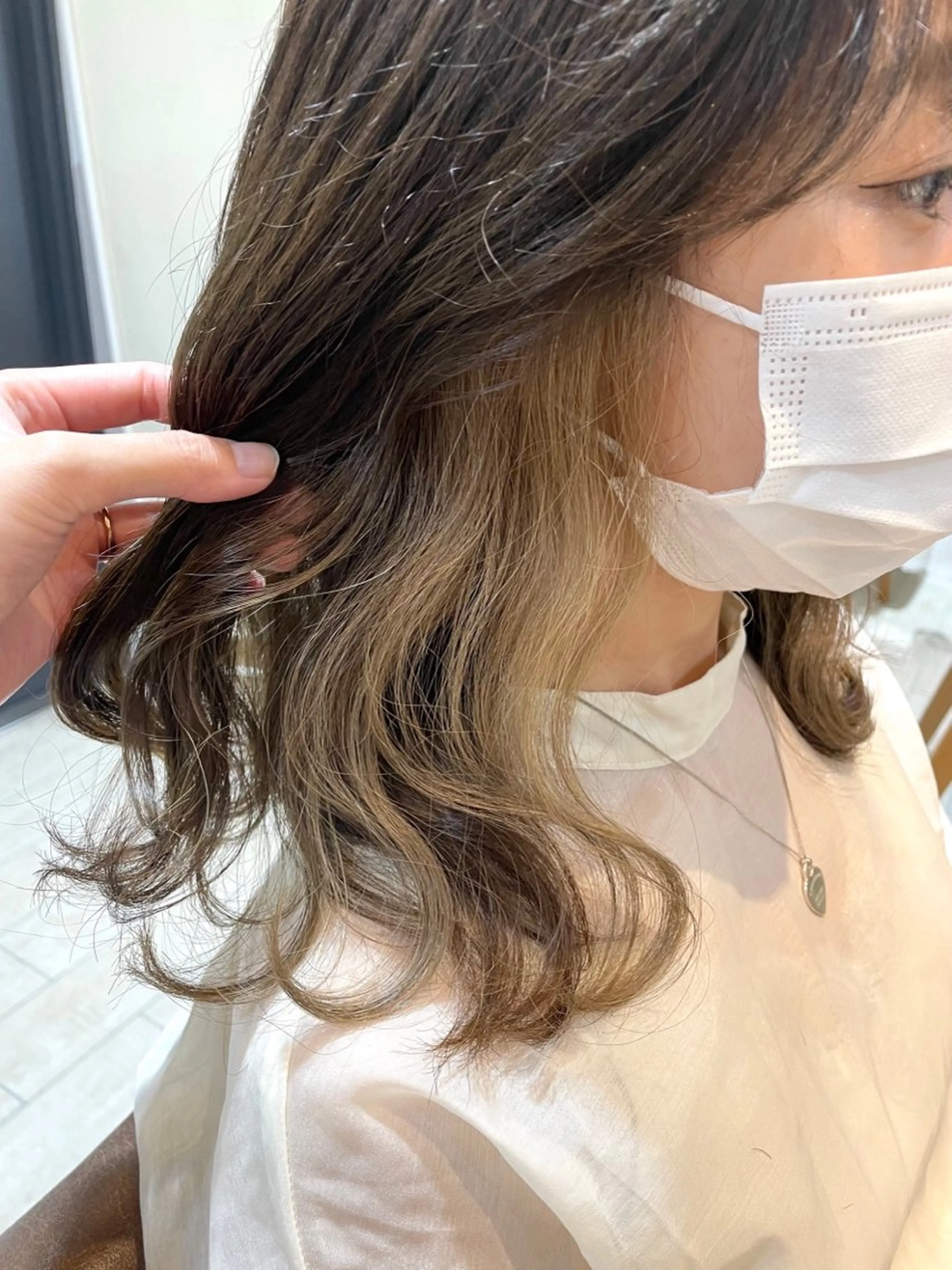 ミディアム カラー mana 💜のヘアスタイル