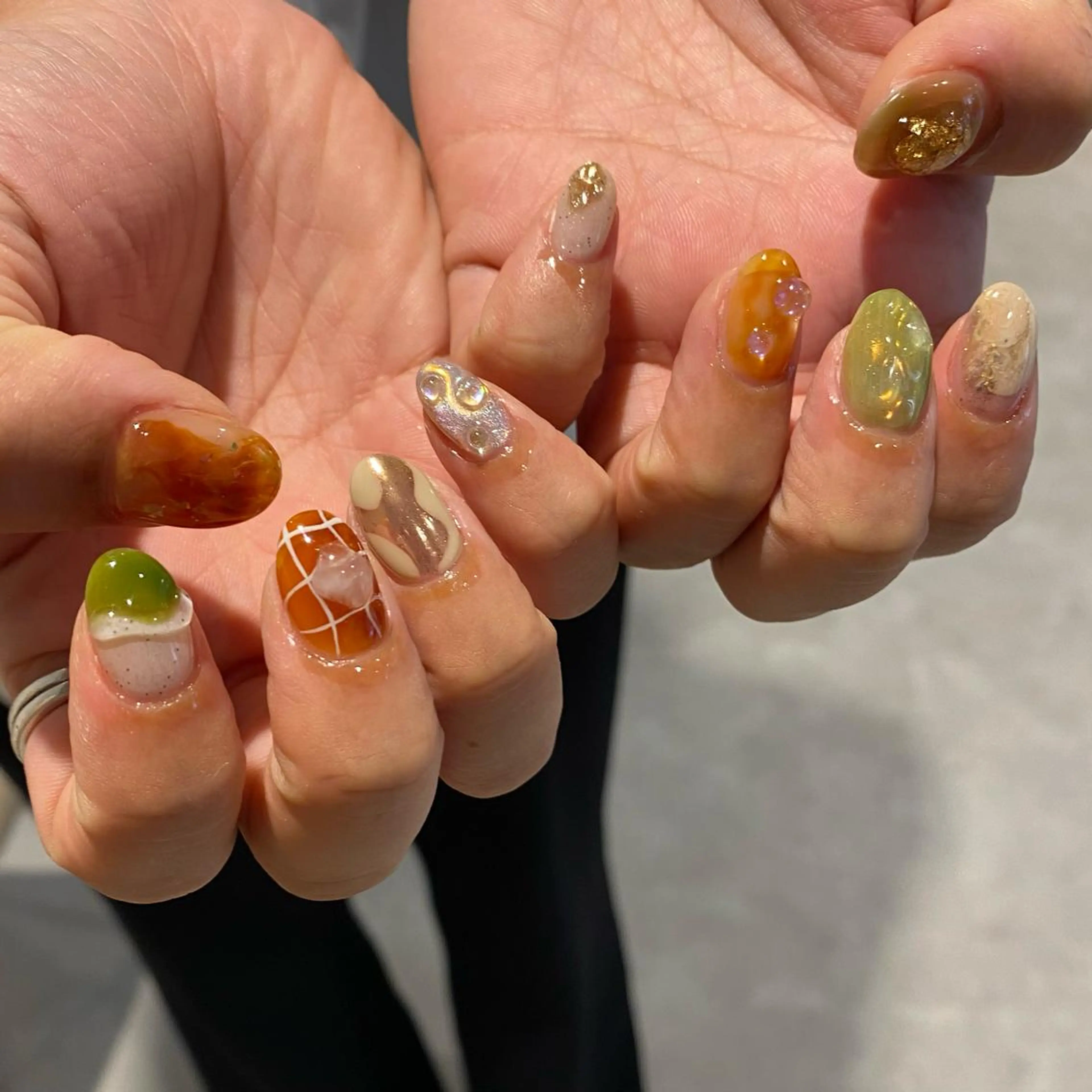 ネイル ニュアンスネイル ハンドネイル RINO AMANE nailのネイルデザイン