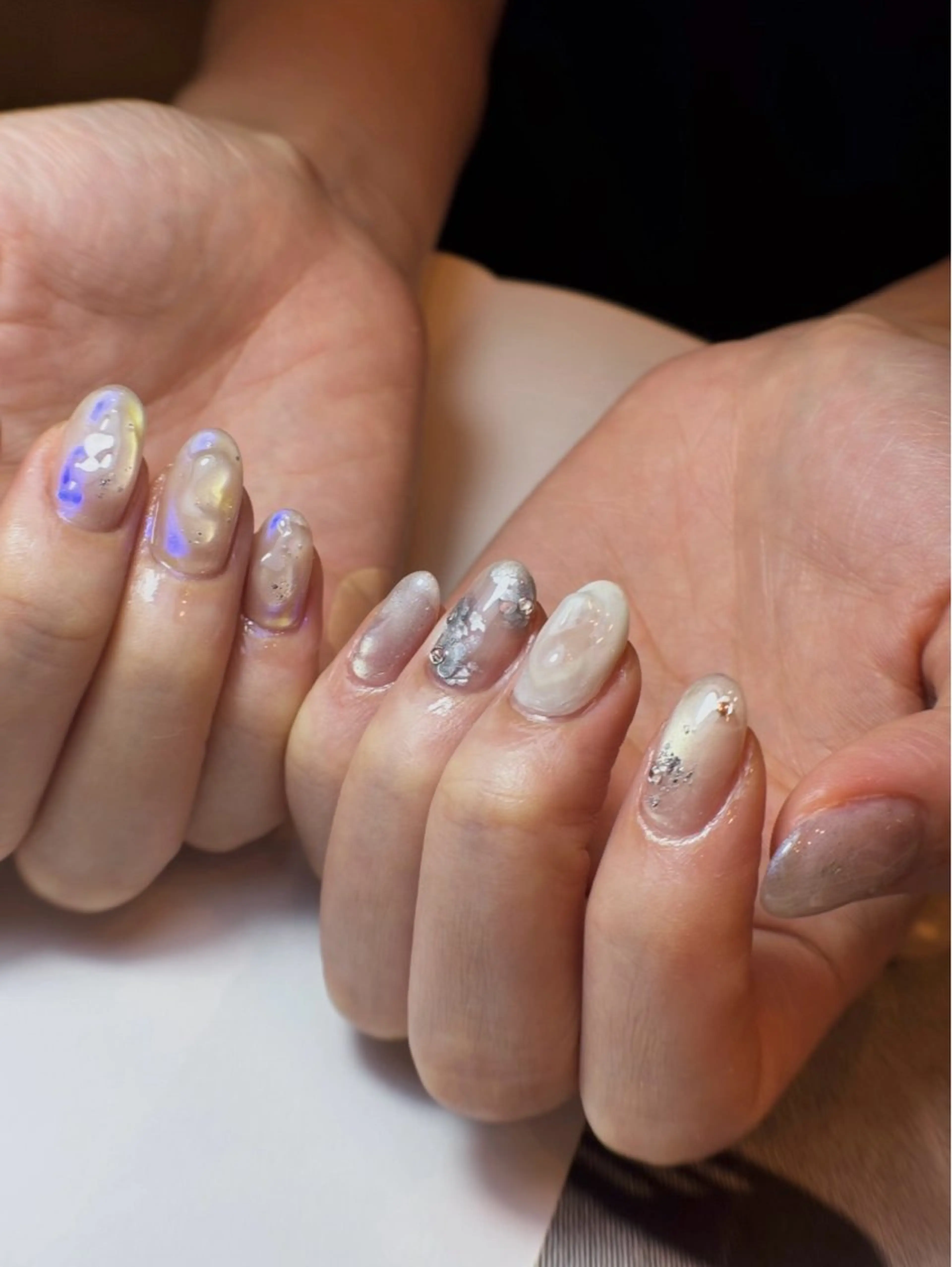 ネイル フットネイル ジェルネイル マグネットネイル ニュアンスネイル ワンカラーネイル ハンドネイル illum hicariのネイルデザイン