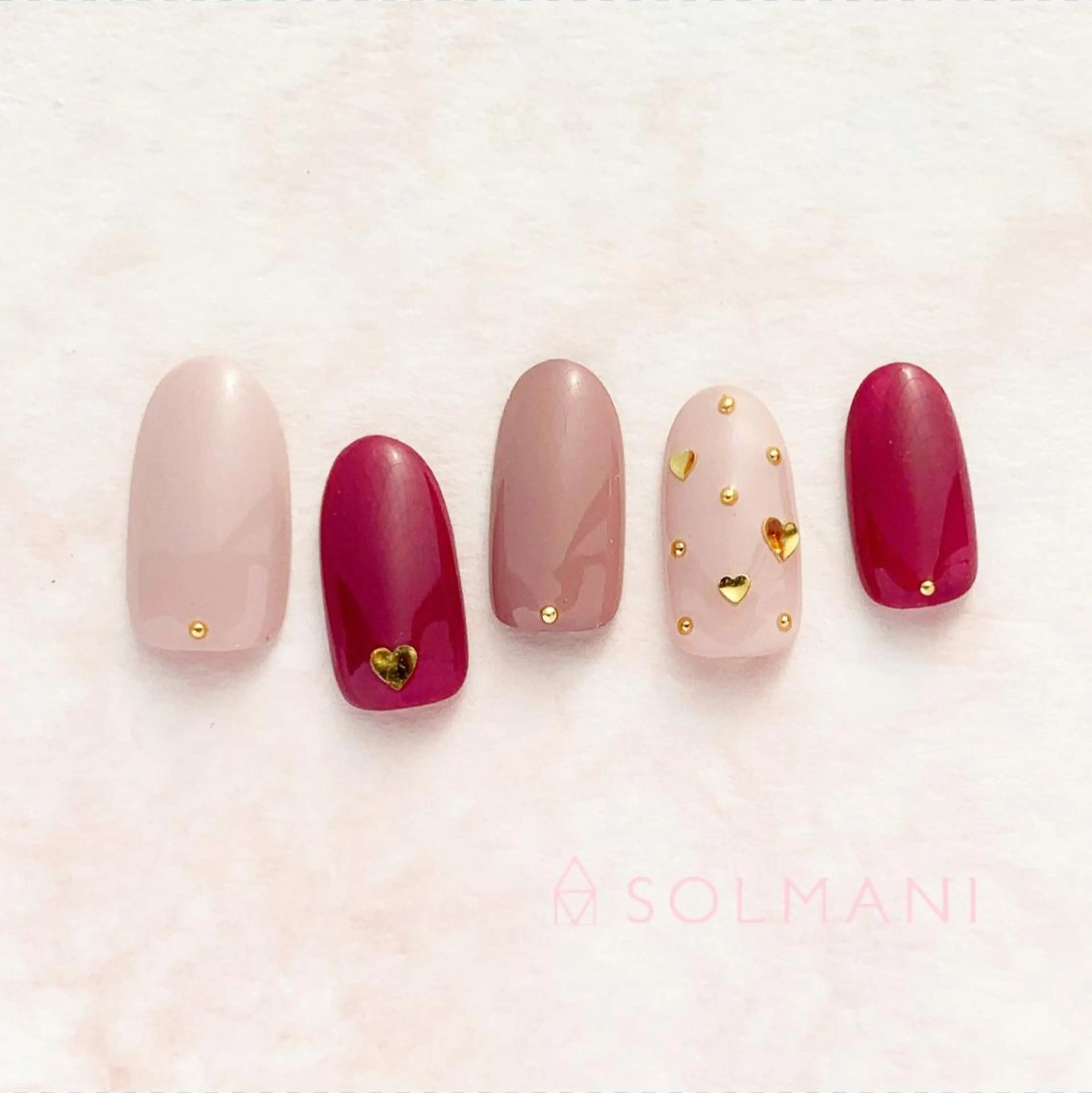 ネイル オフィスネイル バレンタイン SOLMANI 予約担当のネイルデザイン