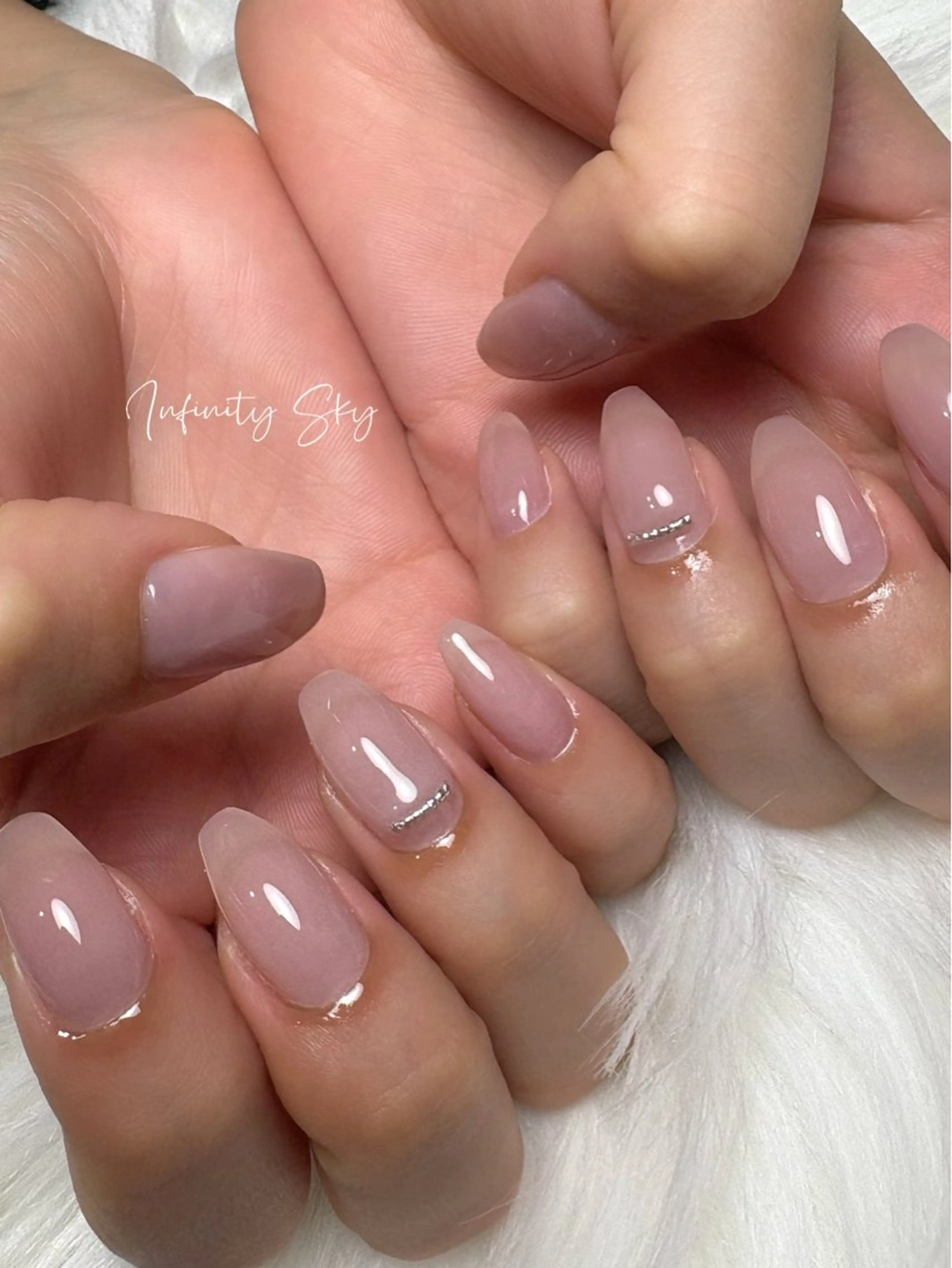 ネイル シンプルネイル ワンホンネイル infinity skyのネイルデザイン