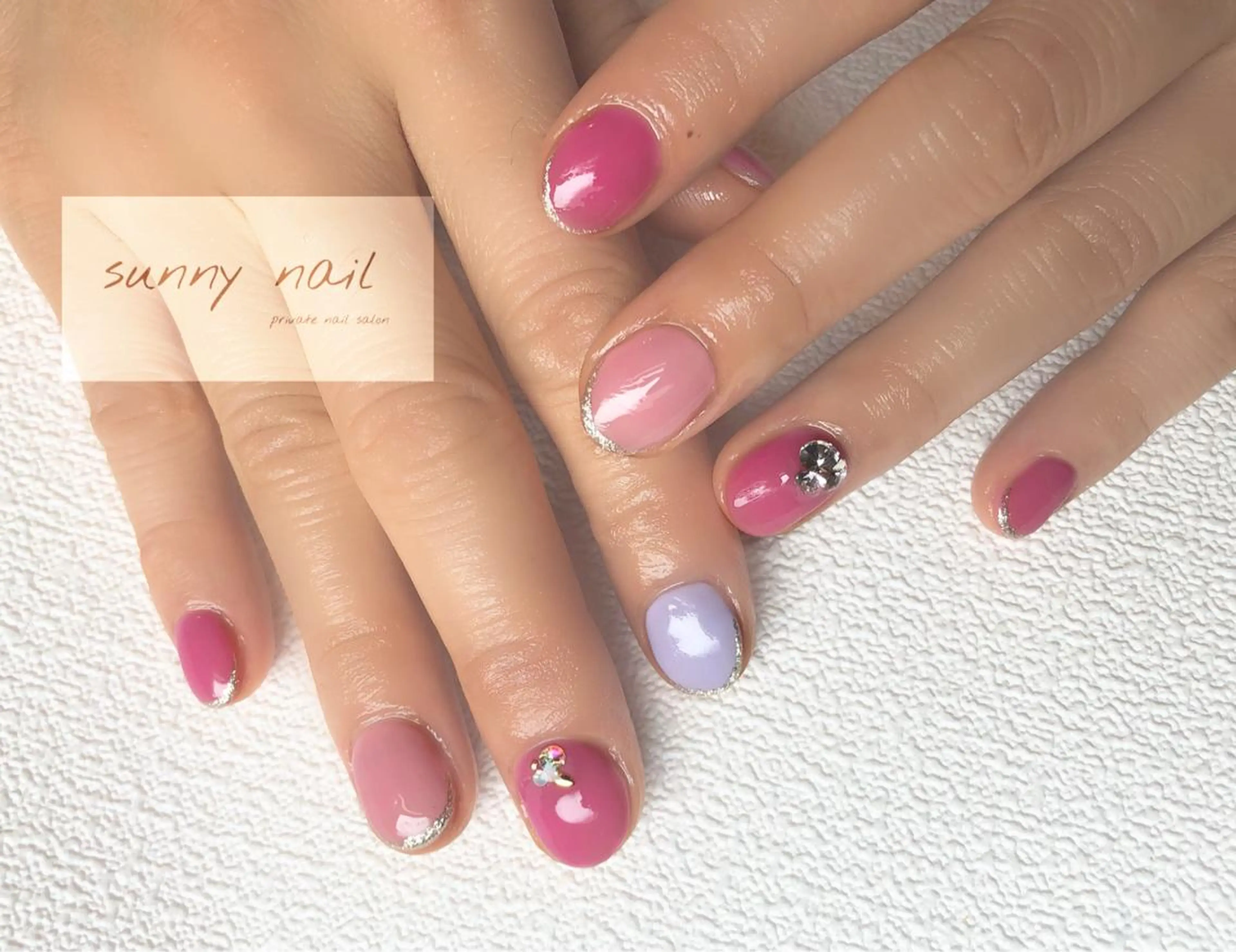 ネイル アートネイル ジェルネイル ニュアンスネイル パラジェル ピンク sunny nailのネイルデザイン