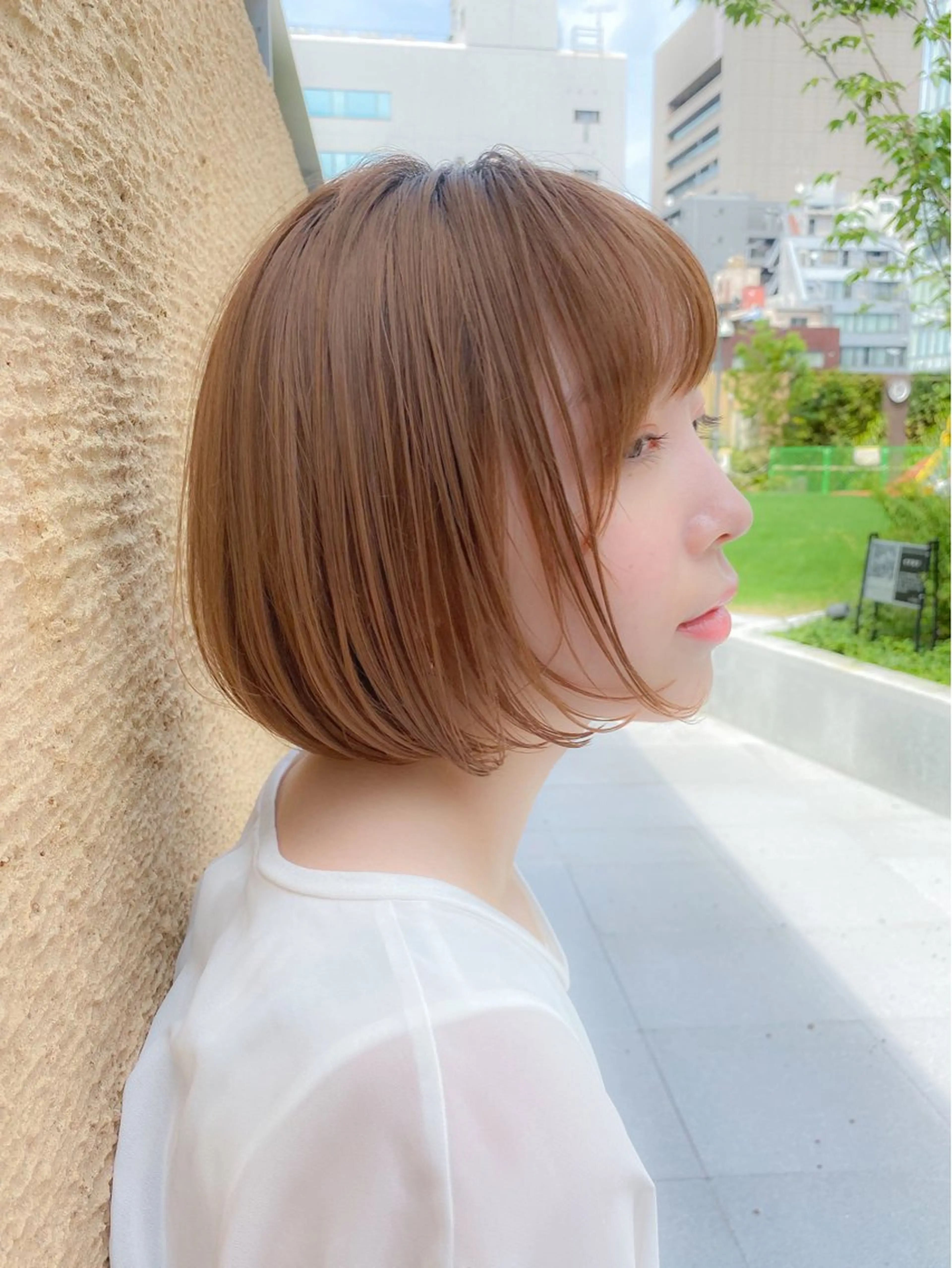 ショート 顔周りレイヤー/ボブ 銀座✨中野まさひろのヘアスタイル