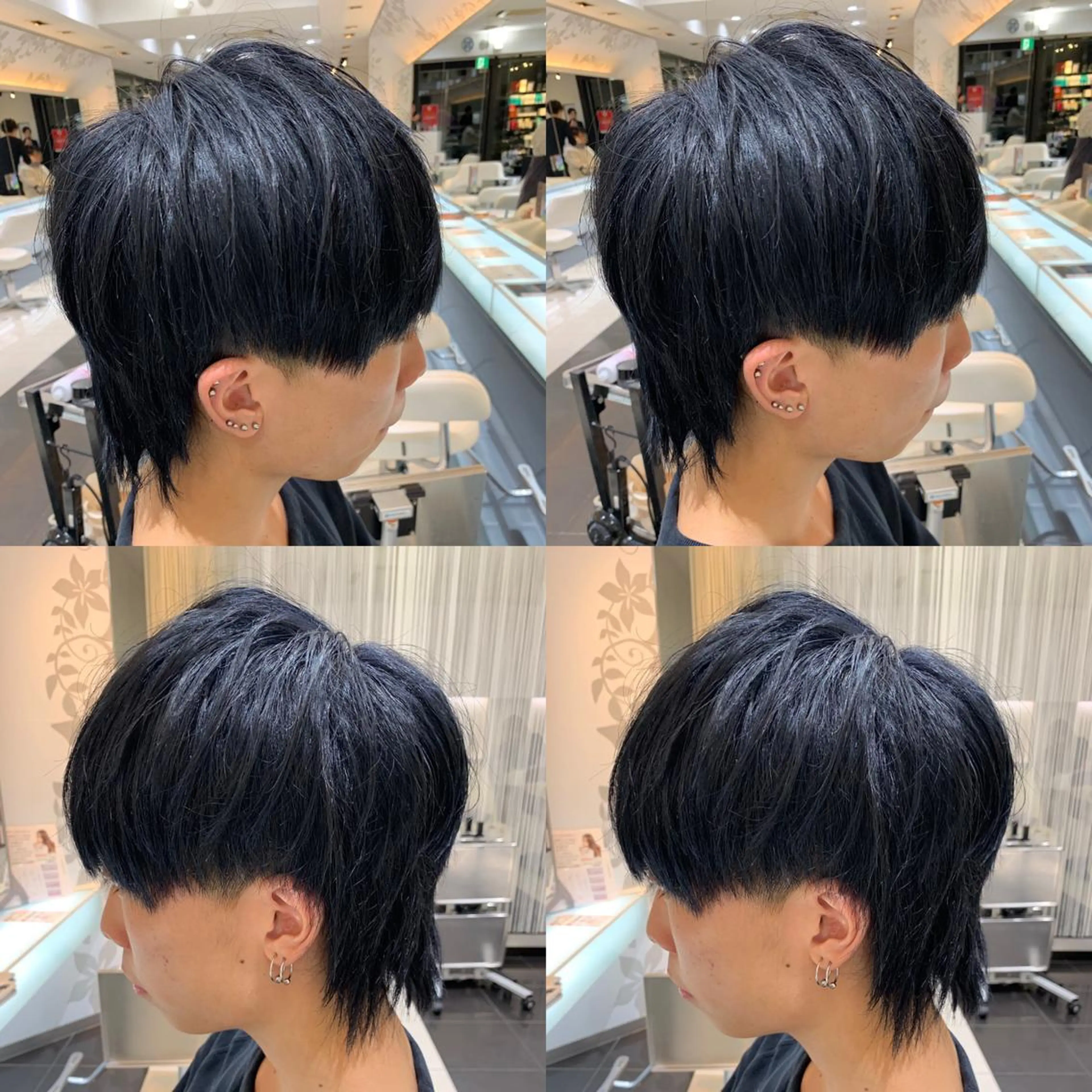 ショート カラー メンズ メンズブリーチ ブリーチ ブルーカラー ブルージュ 赤み消しカラー /透明感カラー 上長のヘアスタイル