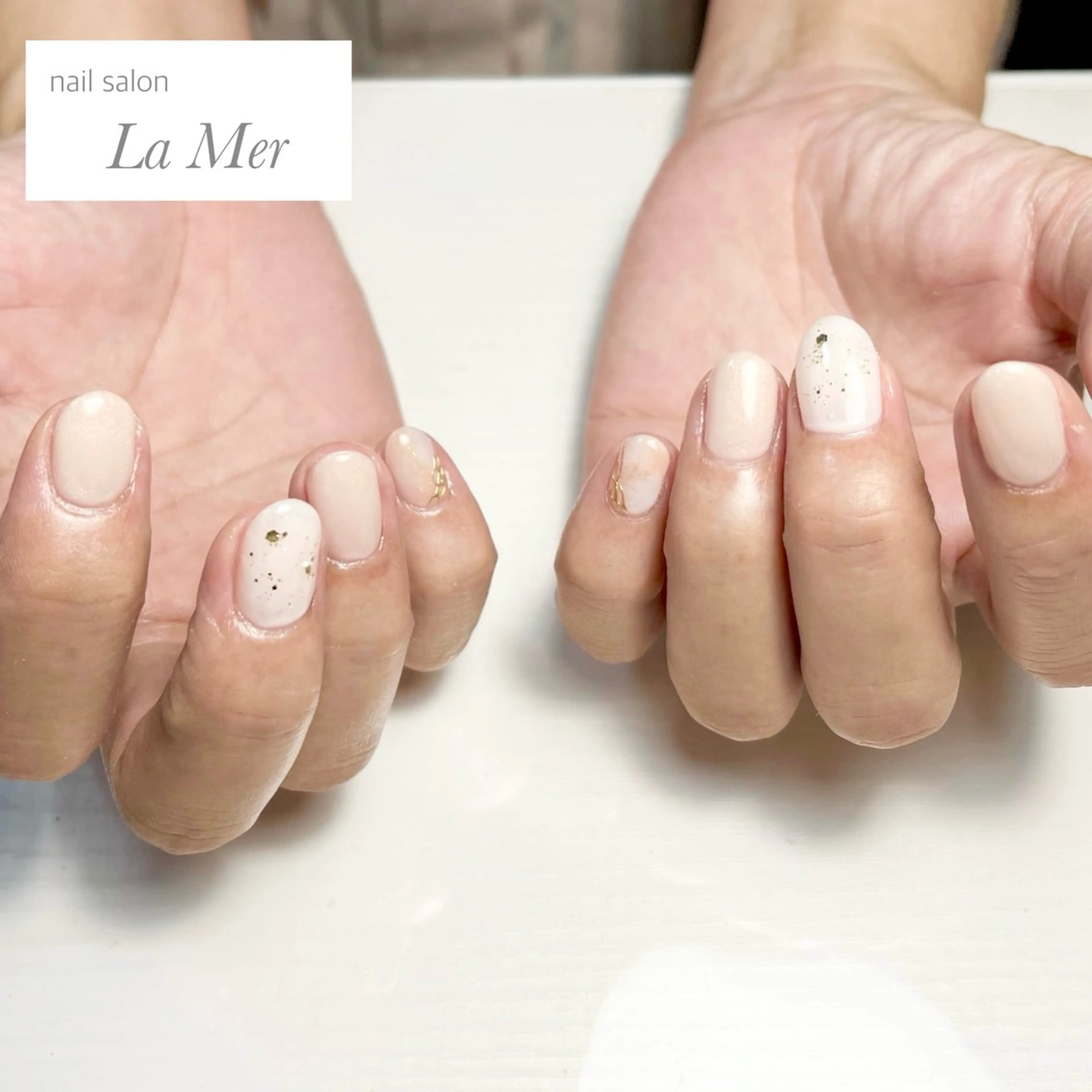 ネイル ラメ(グリッター) 大理石ネイル(マーブル) ミラーネイル ニュアンスネイル オフィスネイル ハンドネイル nailsalon La Merのネイルデザイン