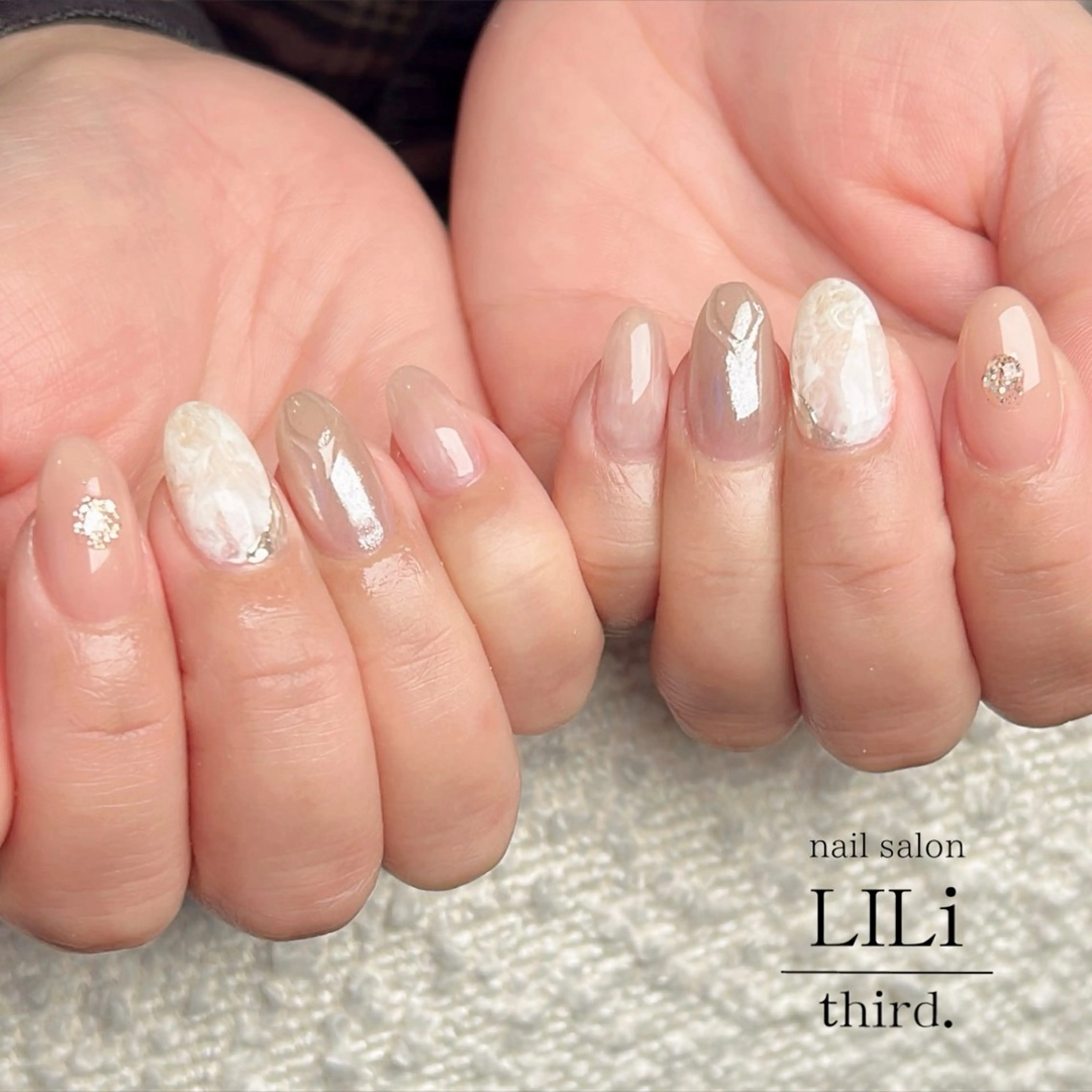 ネイル ニュアンスネイル ハンドネイル nail salon LILi third.所属・Saya ᵕ̈*のネイルデザイン