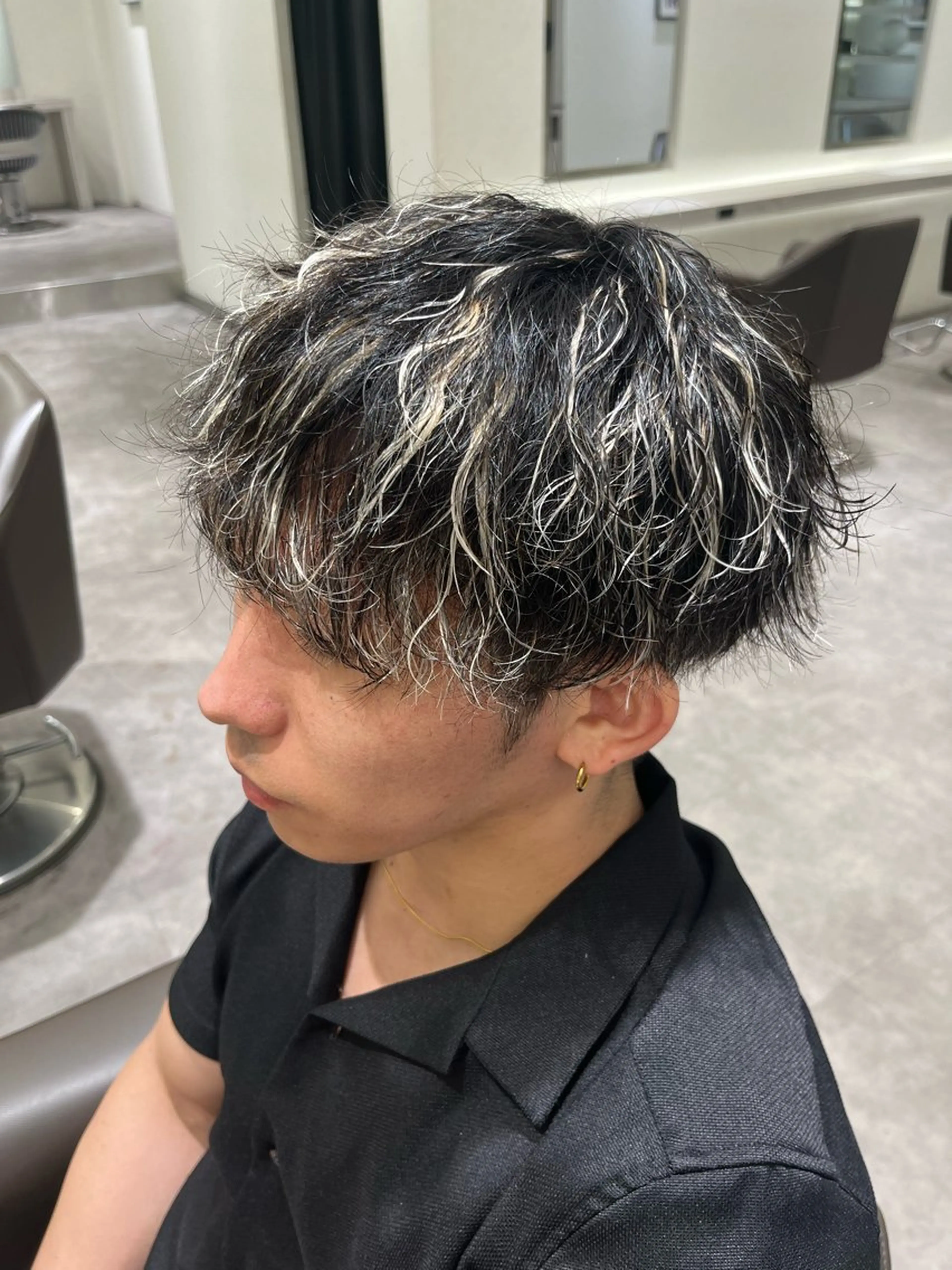 パーマ メンズ メンズパーマ 波巻きパーマ 吉見 涼のヘアスタイル