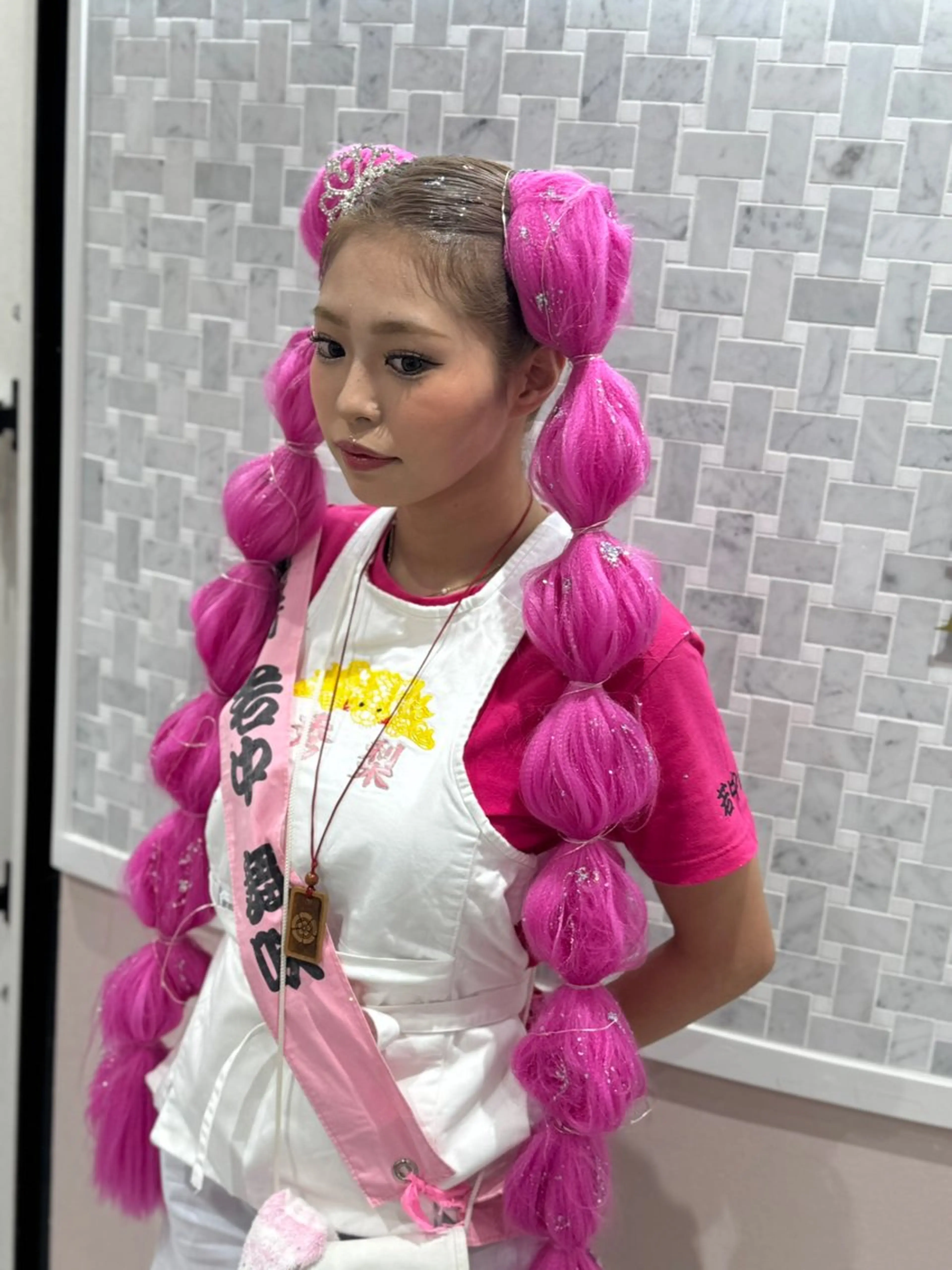 祭りヘアセットの写真