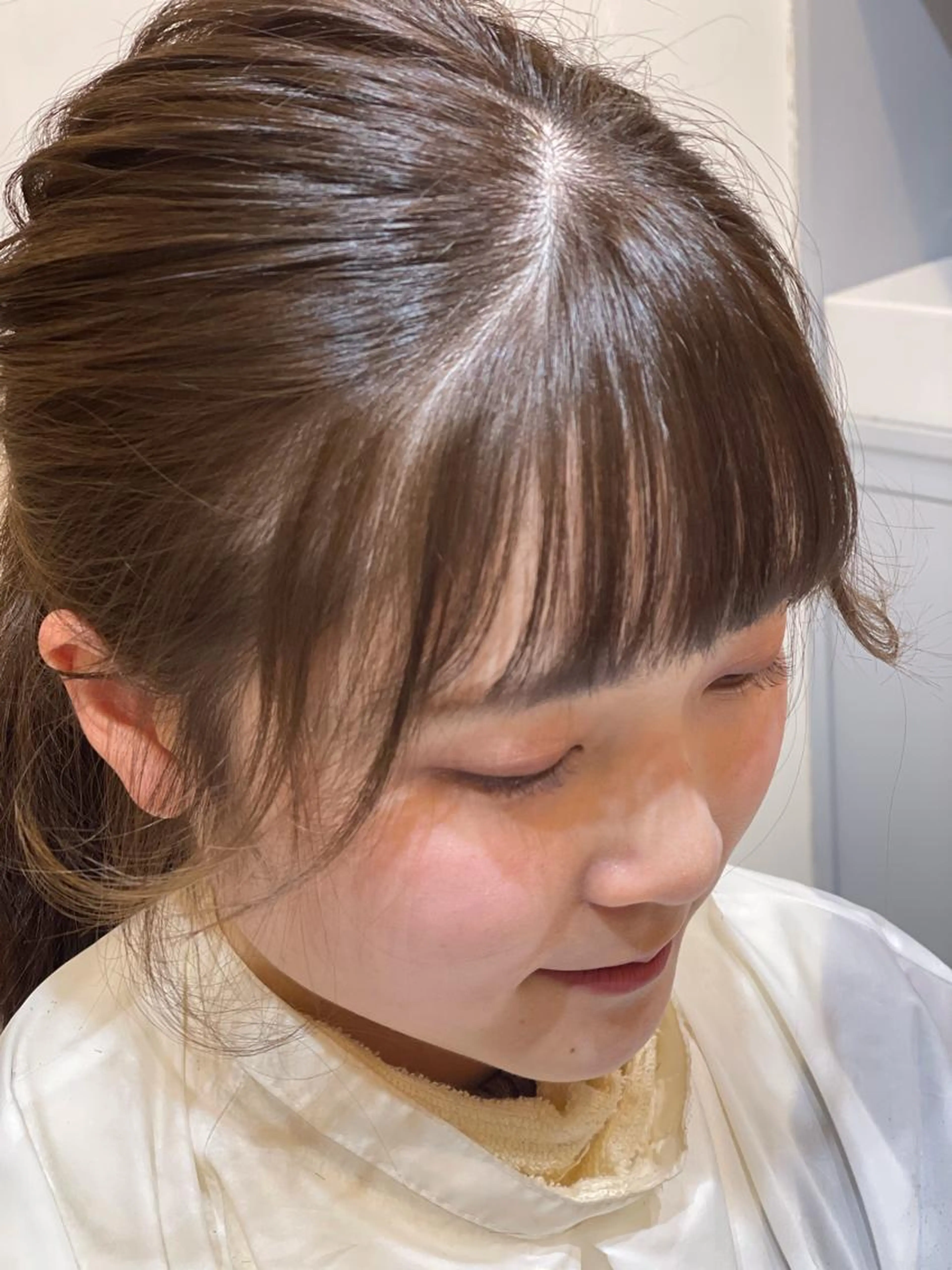 前髪カットの写真