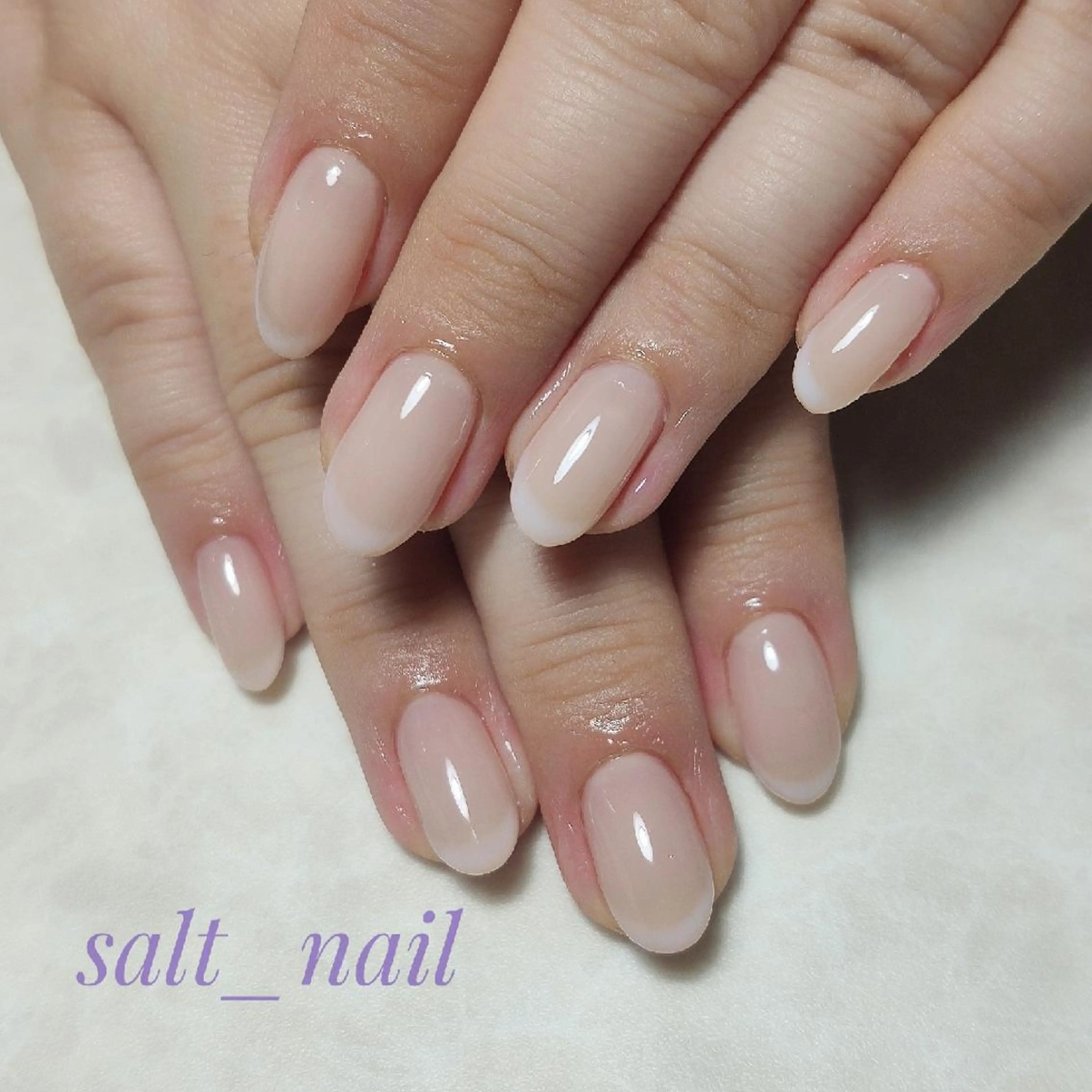 ネイル フレンチネイル ホワイト 個人サロン saltnailのネイルデザイン