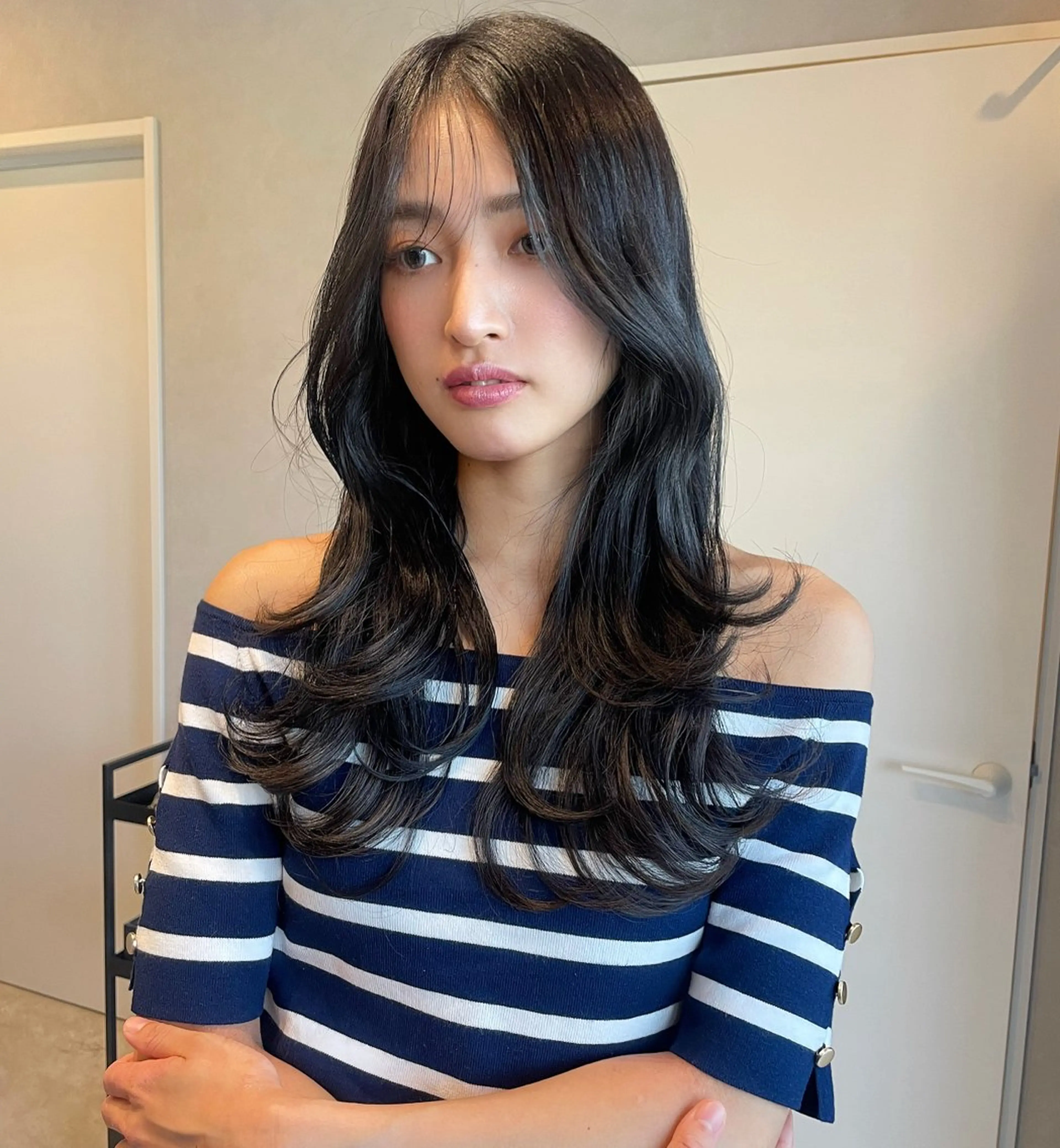 ロング レイヤーカット カット ヘアカラー トリートメント 透明カラー/レイヤー misaki °＊のヘアスタイル