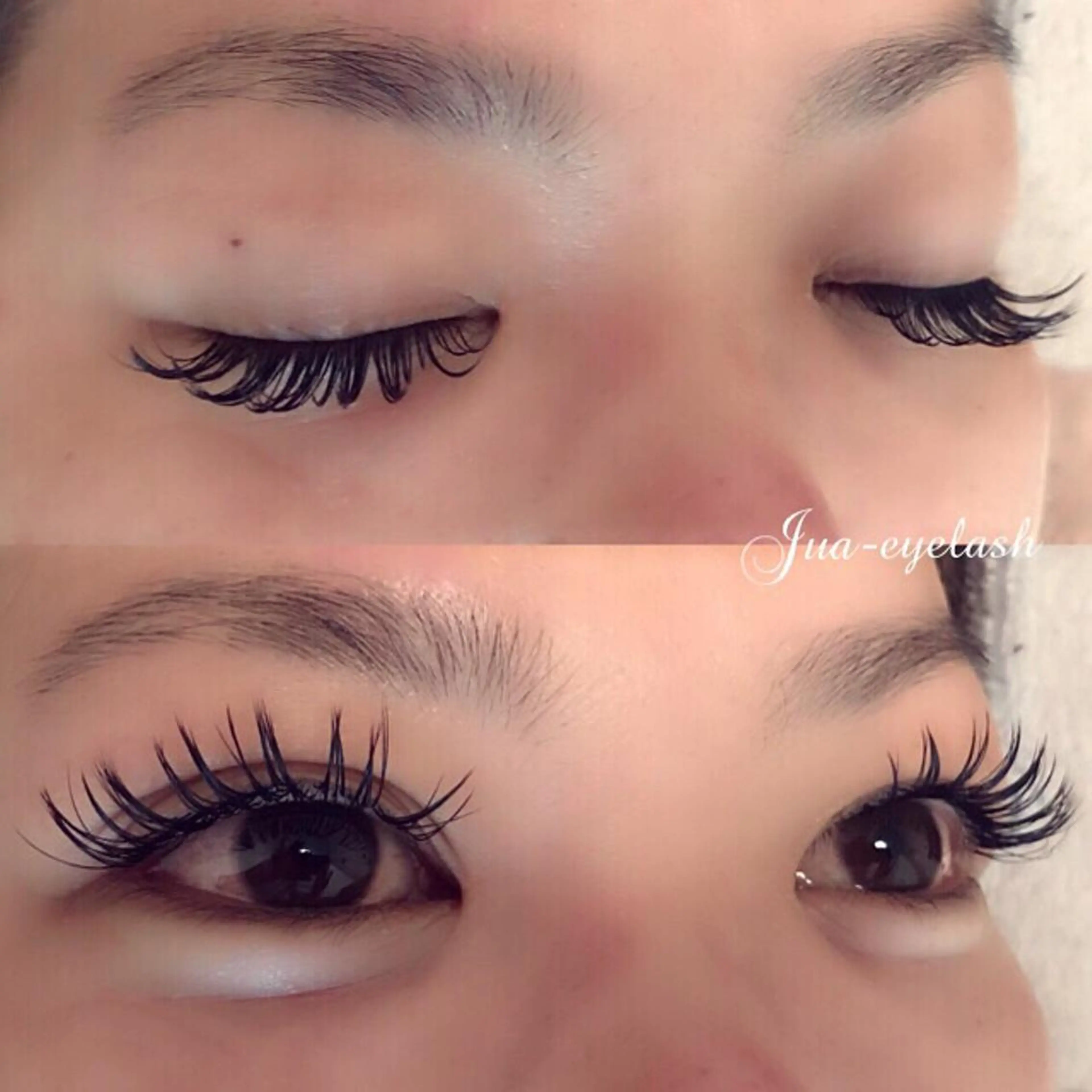 フラットラッシュ(セーブル)上140本《オフ・持続コーティング込》の写真