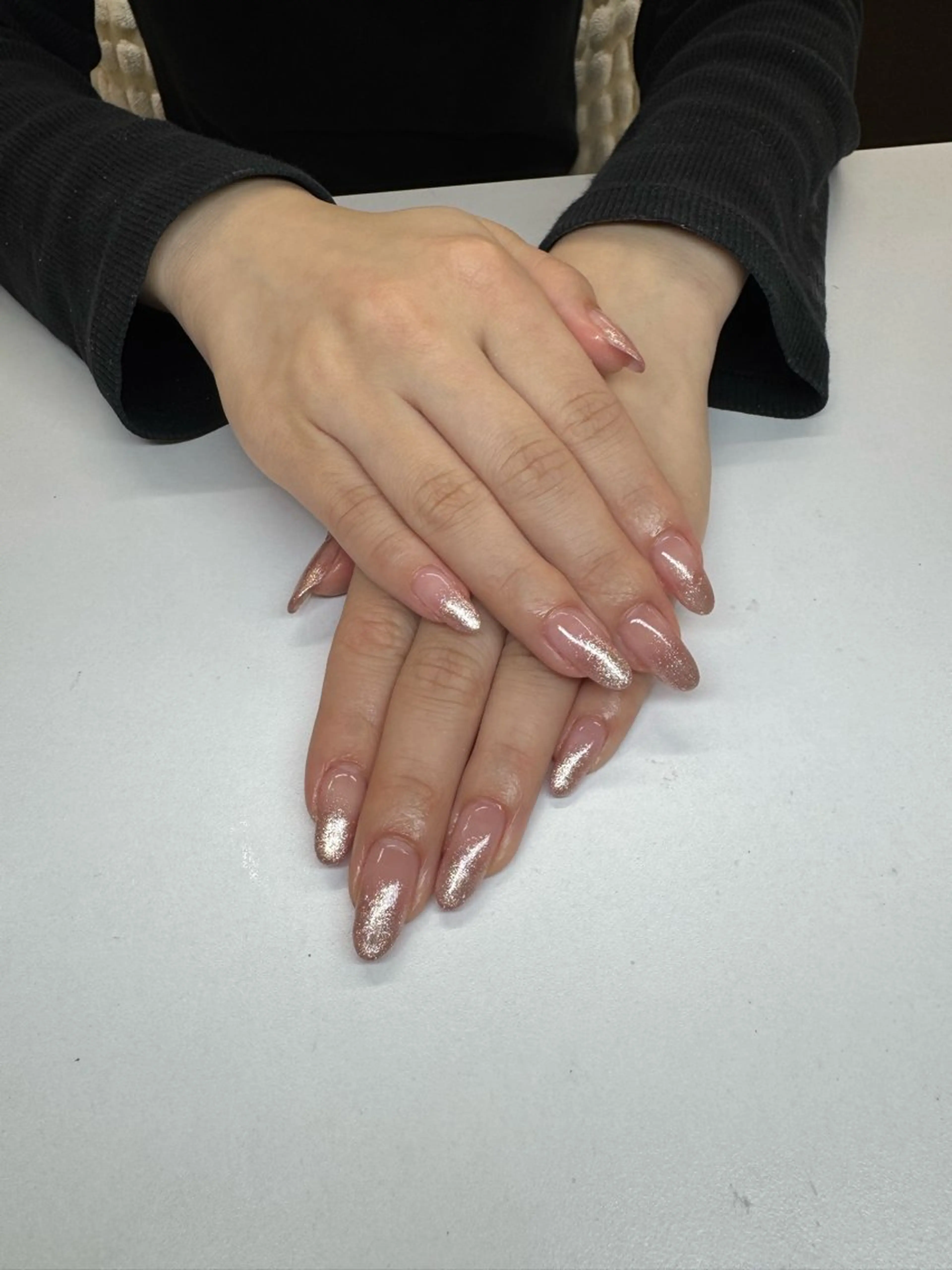 ネイル グラデーション キラキラネイル ラメ(グリッター) ラメグラデーション Nail salon ibelu 恵比寿西口店所属・髙瀬 陽菜のネイルデザイン