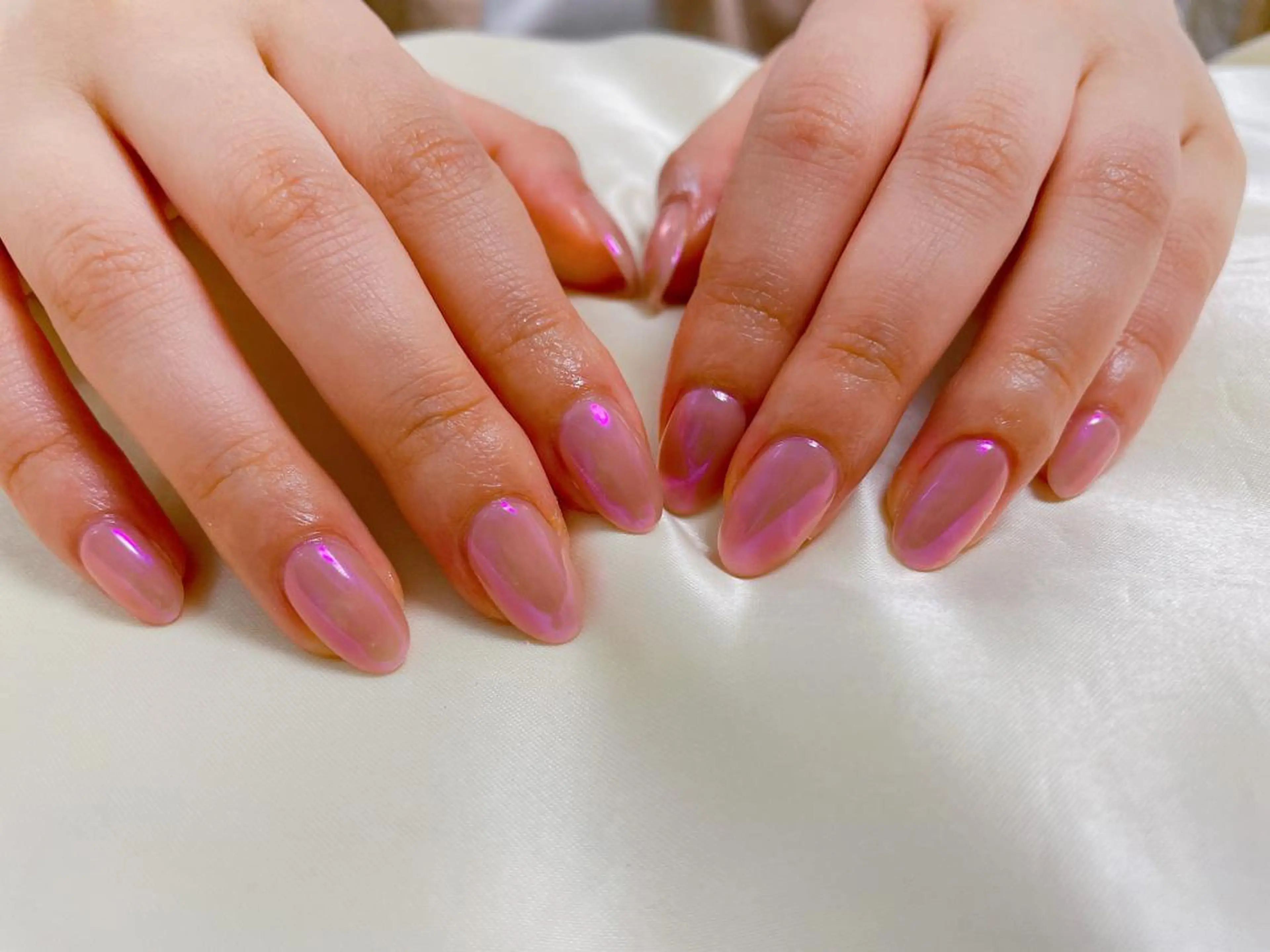 ネイル オーロラネイル ハンドネイル Mogu nail 二子玉川のネイルデザイン