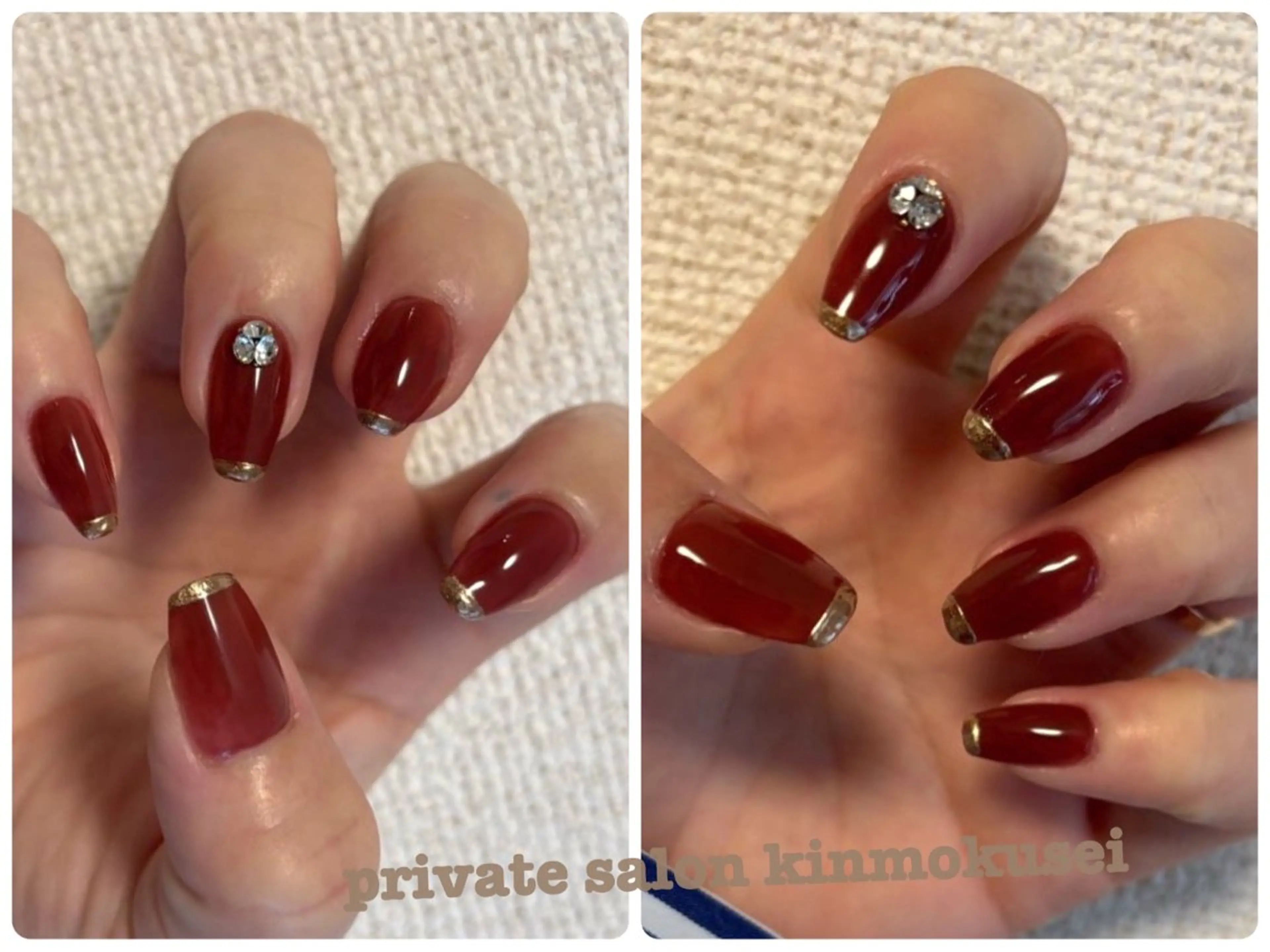 ネイル フレンチネイル ミラーネイル nail salon kinmokuseiのネイルデザイン