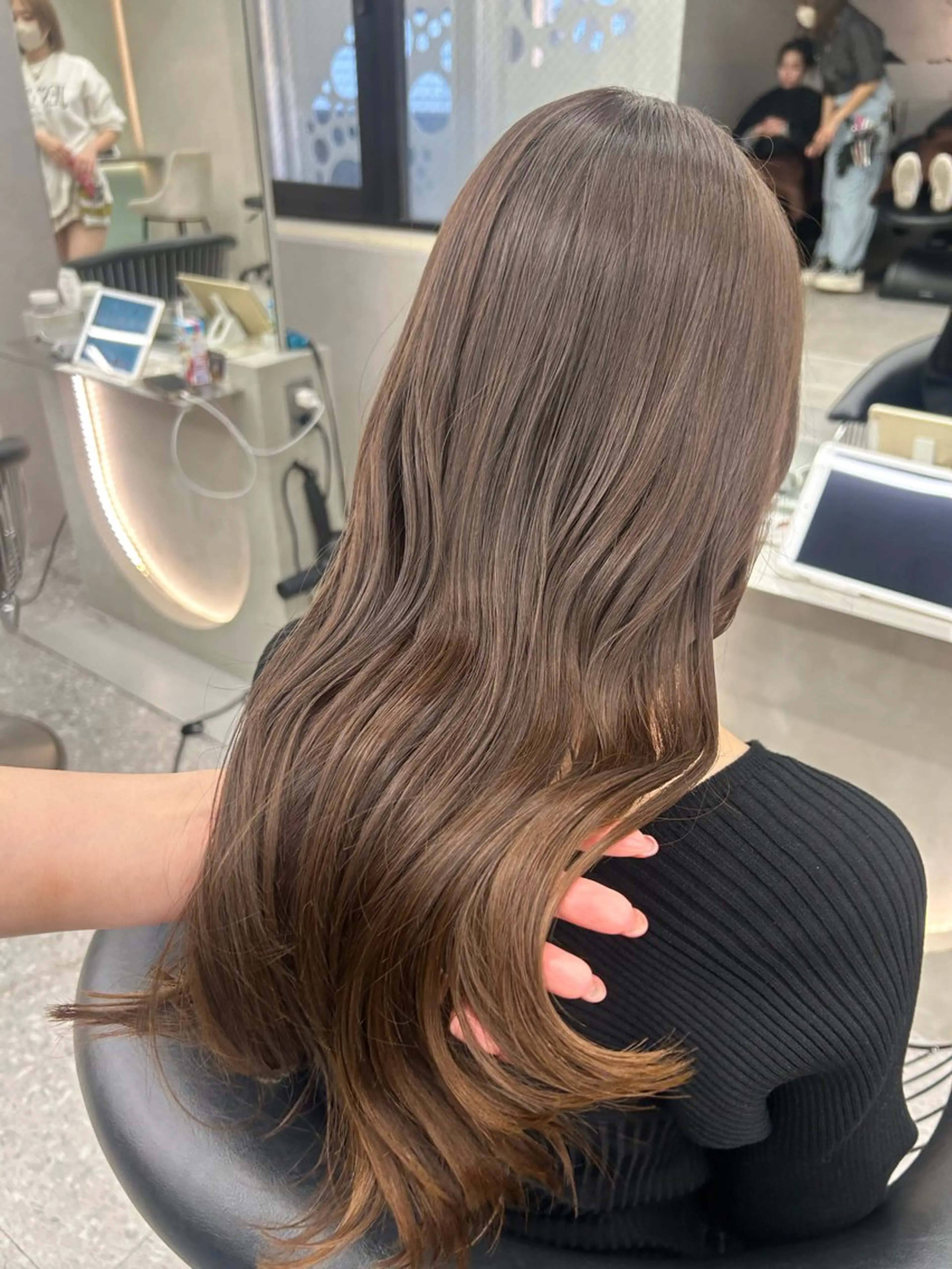 ミディアム カラー ヘアアレンジ カット ヘアカラー トリートメント fumika🎀 ベージュのヘアスタイル