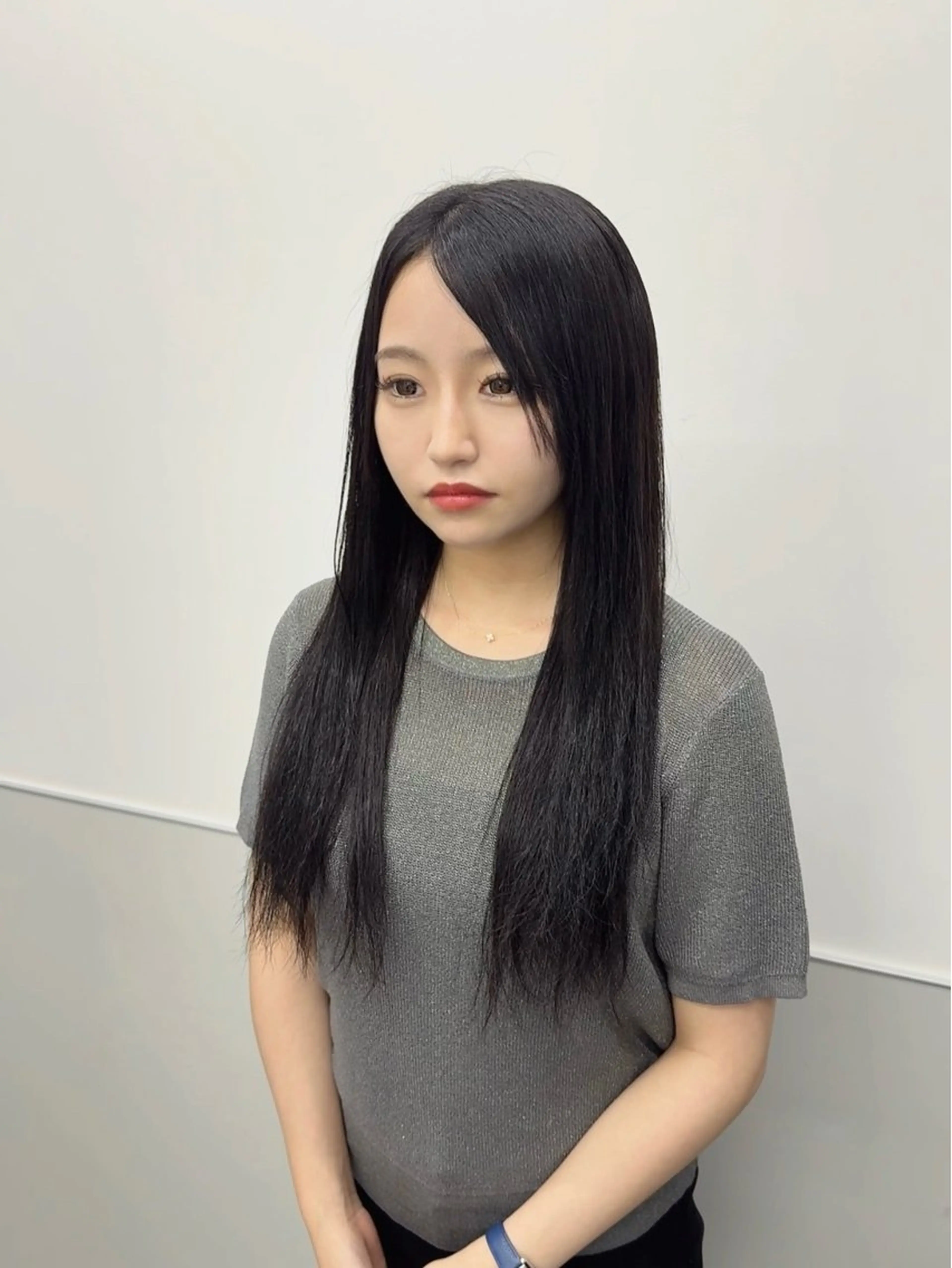 ロング カラー 黒髪 カット ヘアカラー 縮毛矯正 トリートメント GO TODAY シェアサロン 町田店所属・韓国ヘア🇰🇷 スズキのヘアスタイル