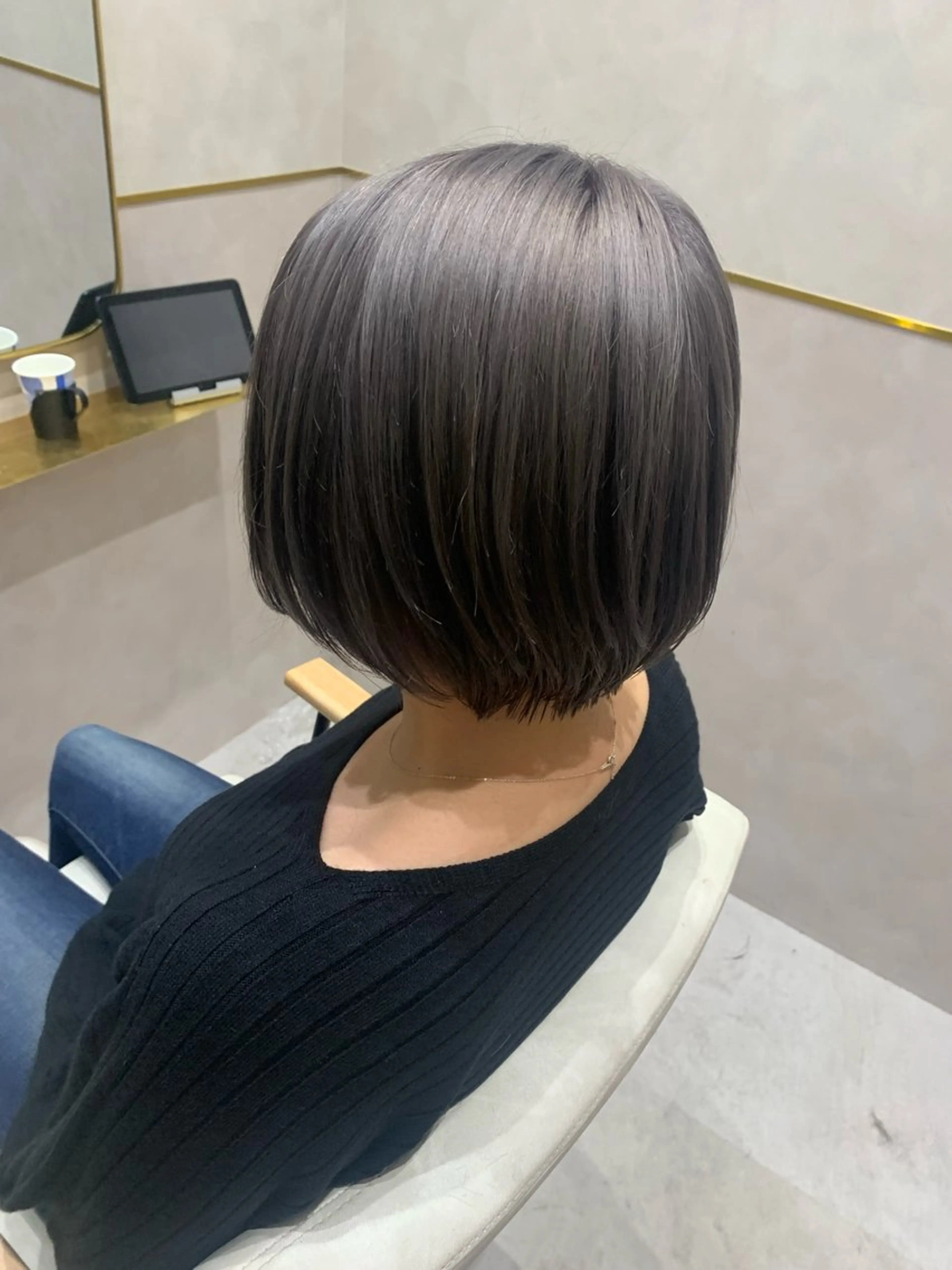 ミディアム カット ヘアカラー トリートメント 🫧レイヤーカット/ 韓国ヘア🫧白石輝のヘアスタイル