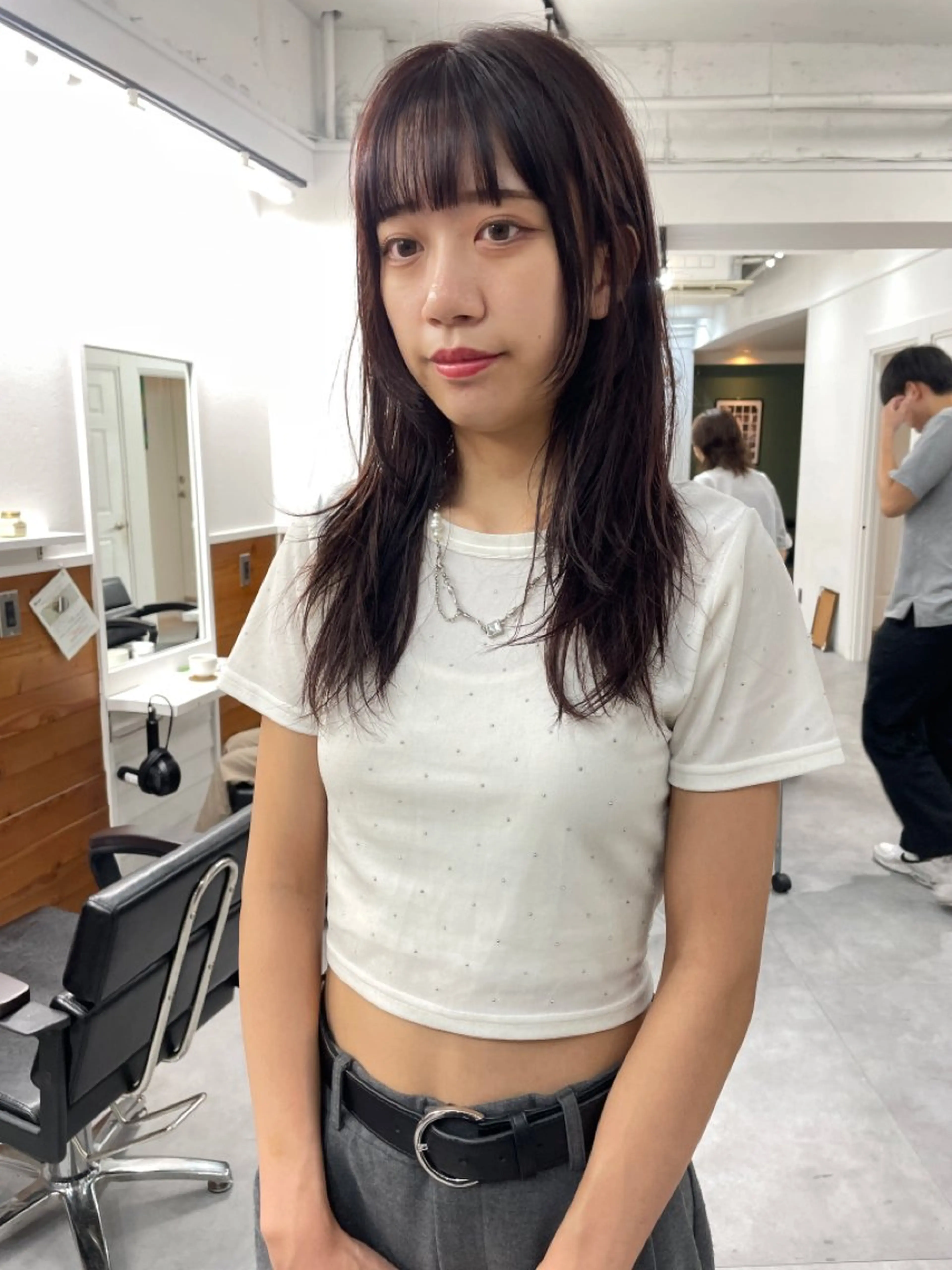 ミディアム カラー ボルドーカラー レイヤーカット カット ヘアカラー トリートメント レイヤー/似合わせ TAKUYAのヘアスタイル