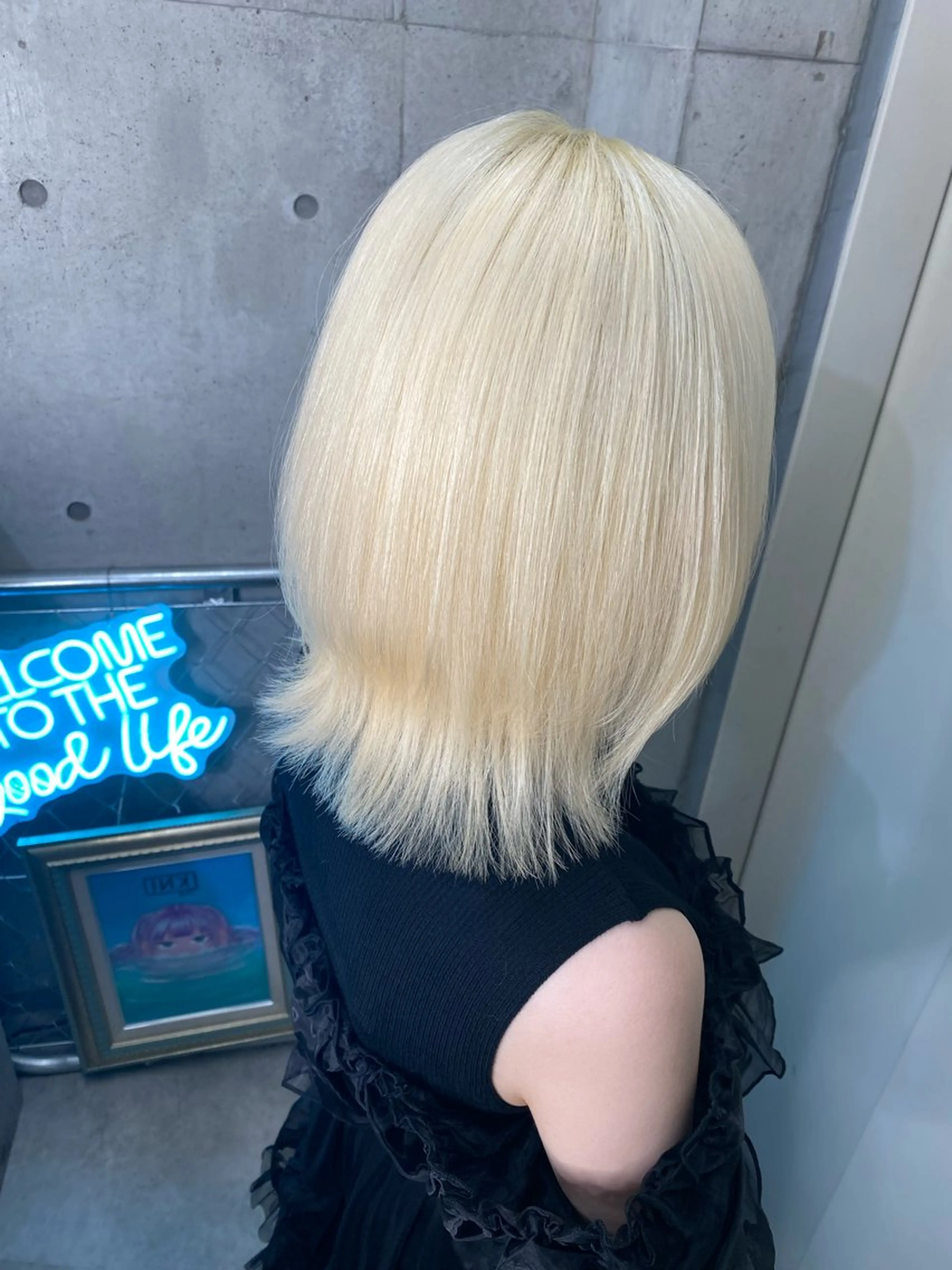 抜きっぱなしリタッチ(2ヶ月以内)+髪質改善トリートメントの写真