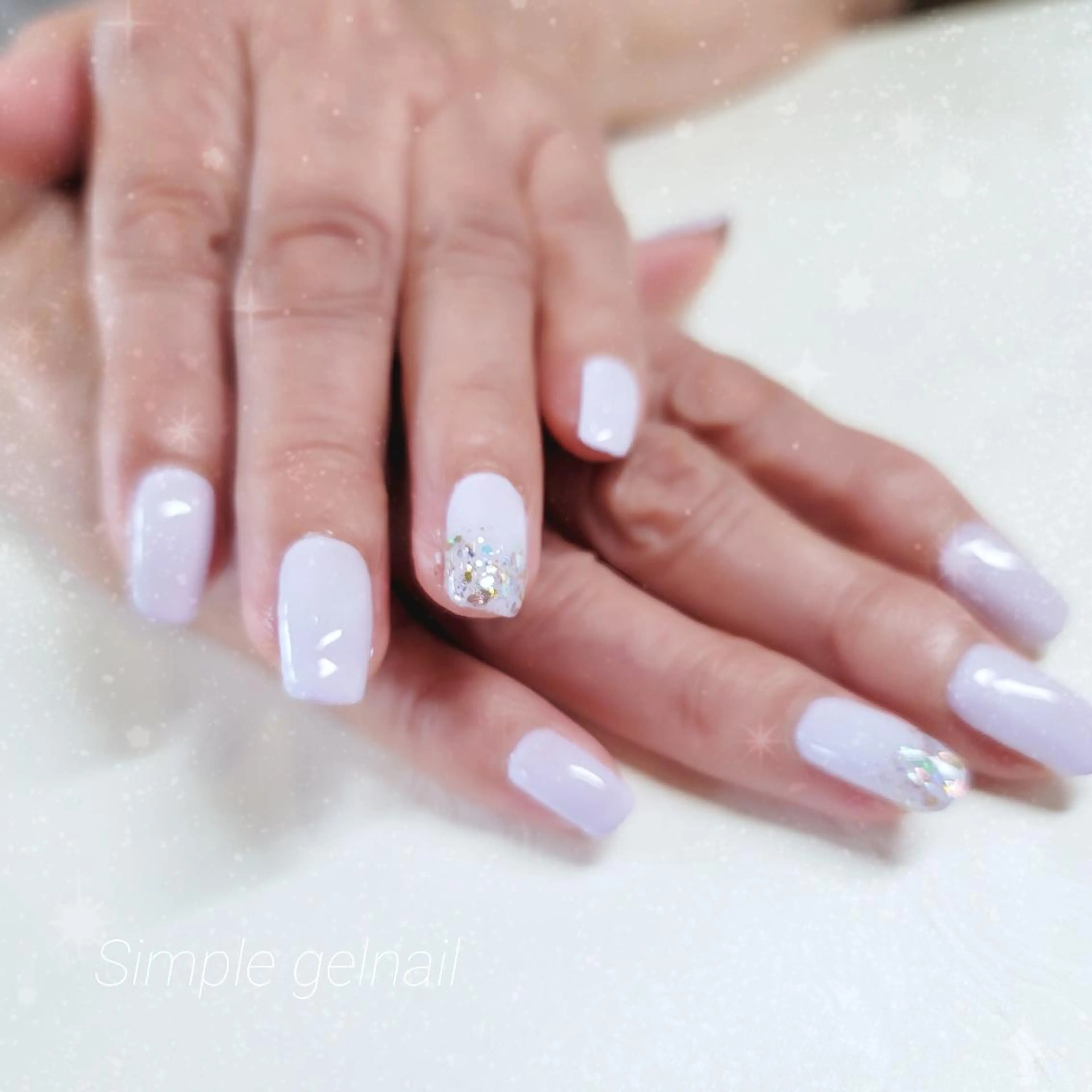 ネイル ラメ(グリッター) ラメグラデーション ハンドネイル 石田 由紀のネイルデザイン