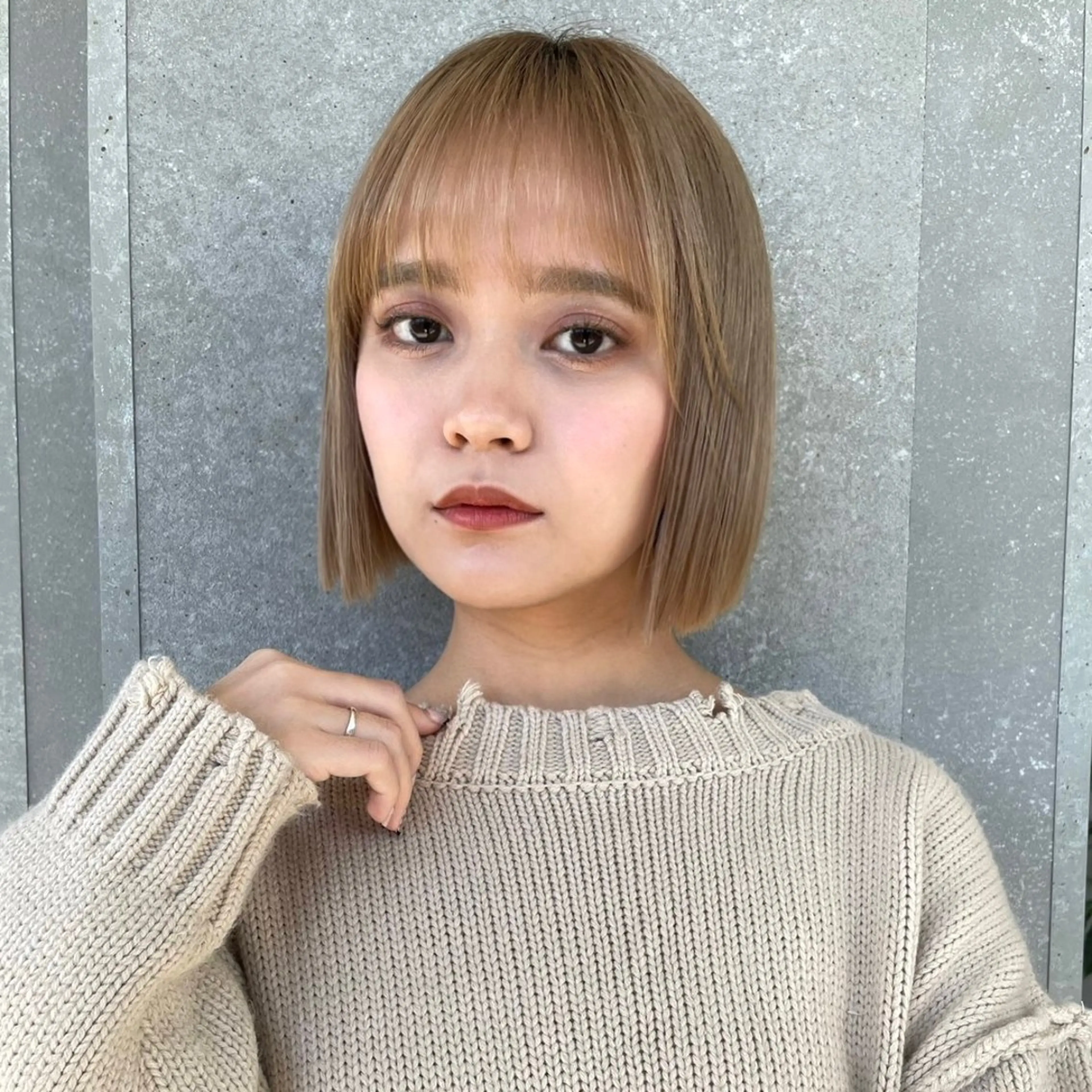 ミディアム ボブ 似合わせカット ボブ/くびれボブ/ 髪質改善/Ru-kaのヘアスタイル