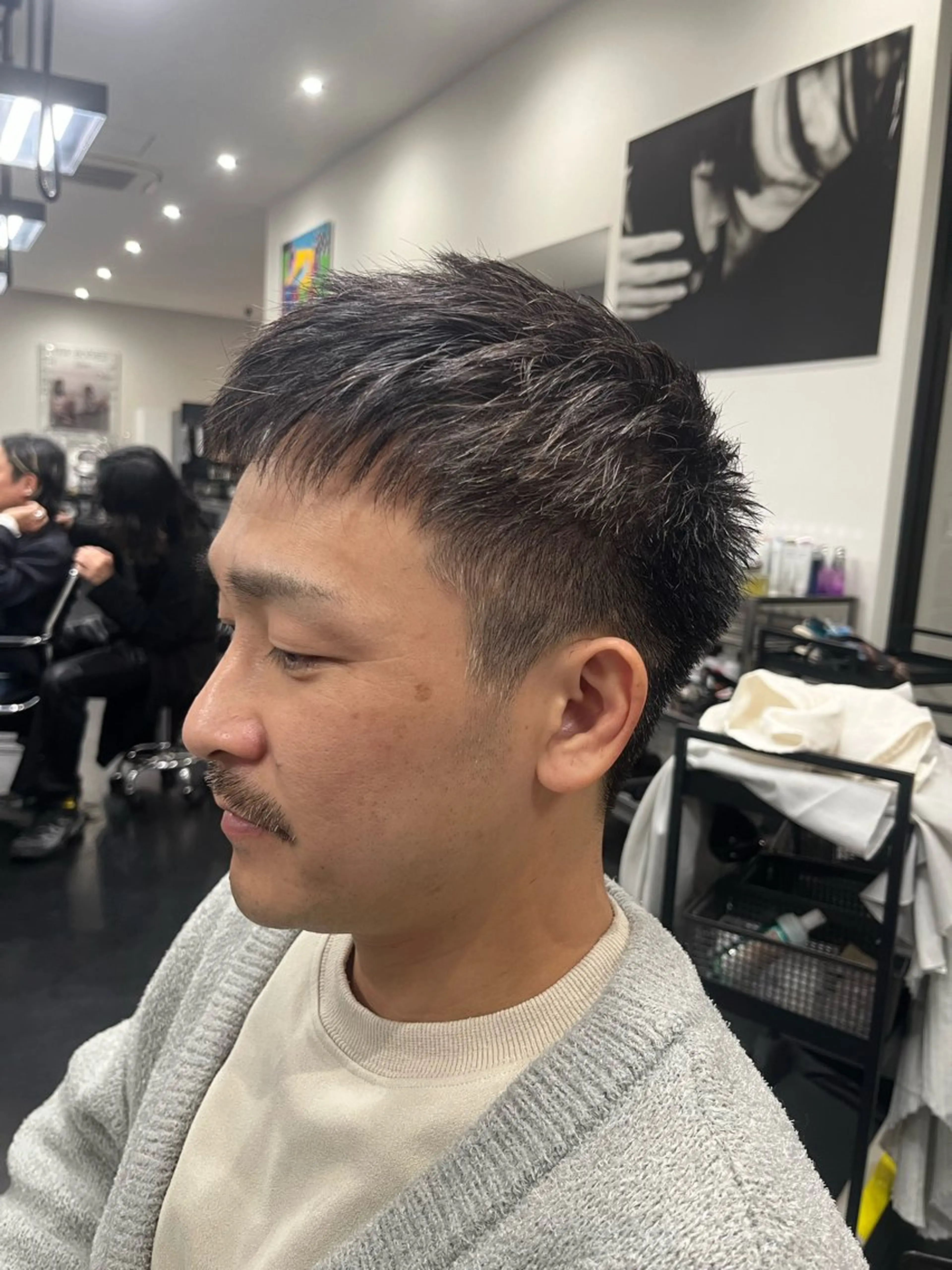 ショート メンズ 刈り上げ ショートヘア パーマ/縮毛矯正 揚村武斗のヘアスタイル