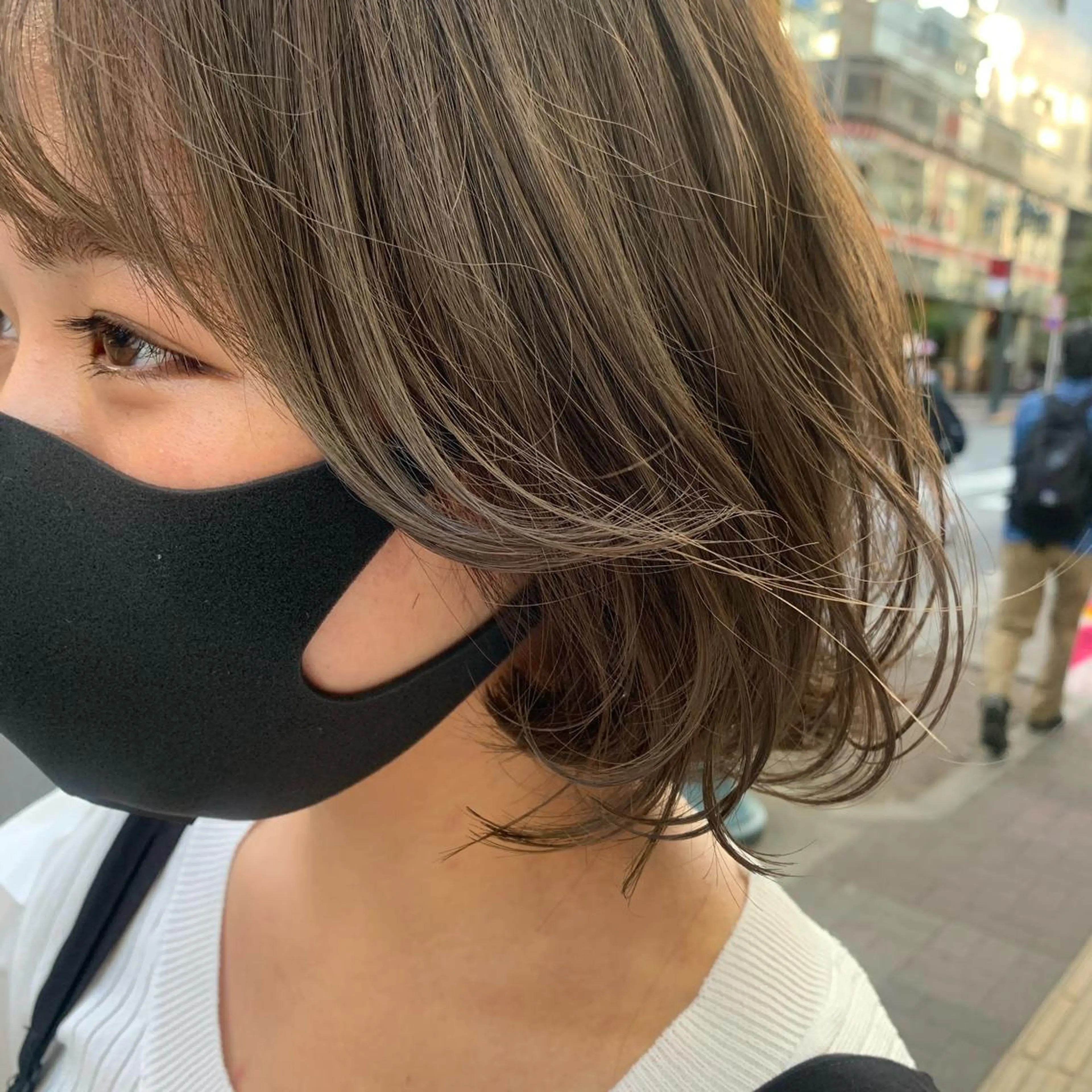 セミロング カラー 韓国ヘア🦋 MIYUのヘアスタイル